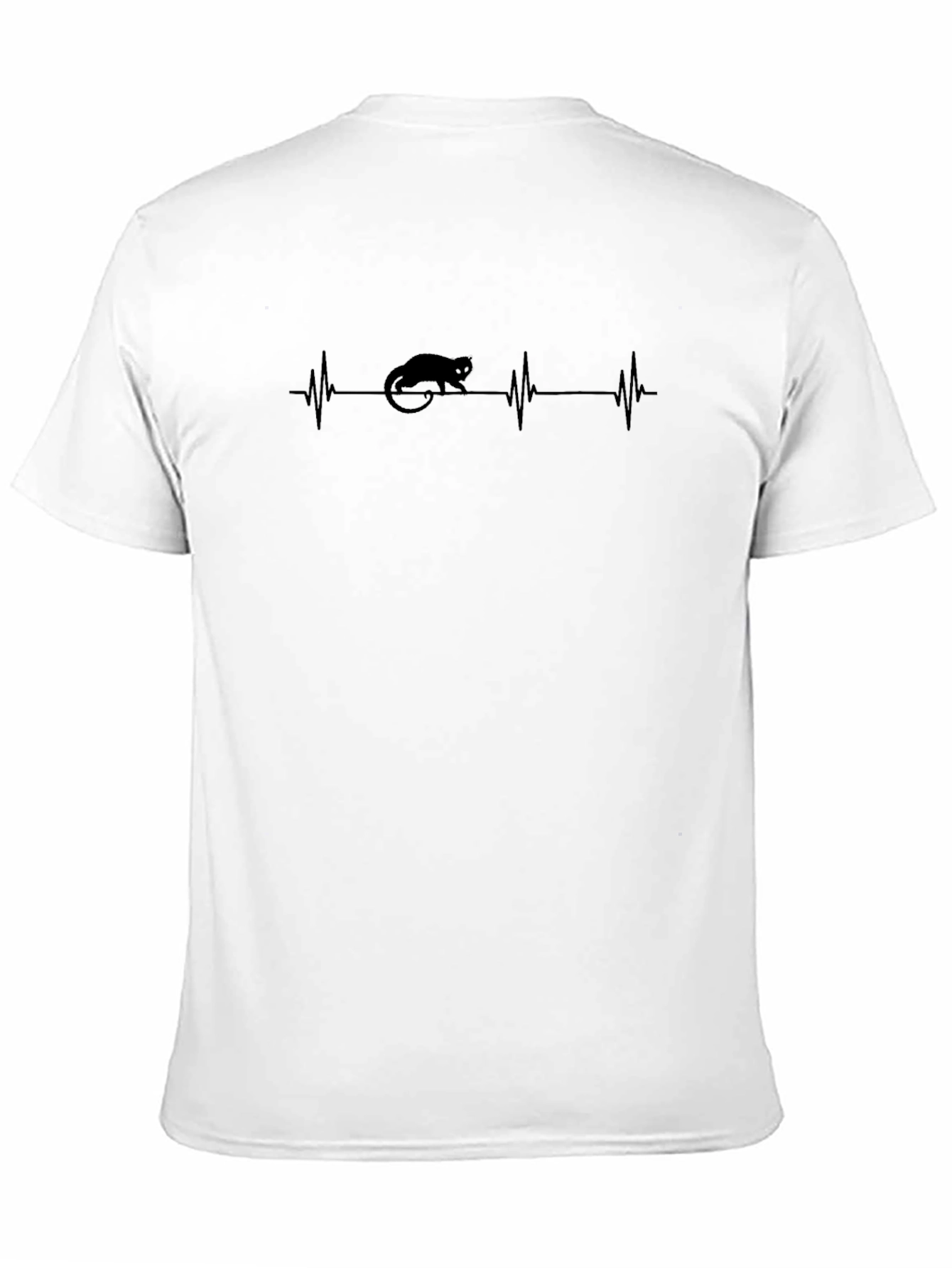 Cat Heartbeat T-Shirt - Quirky Graphic Tee