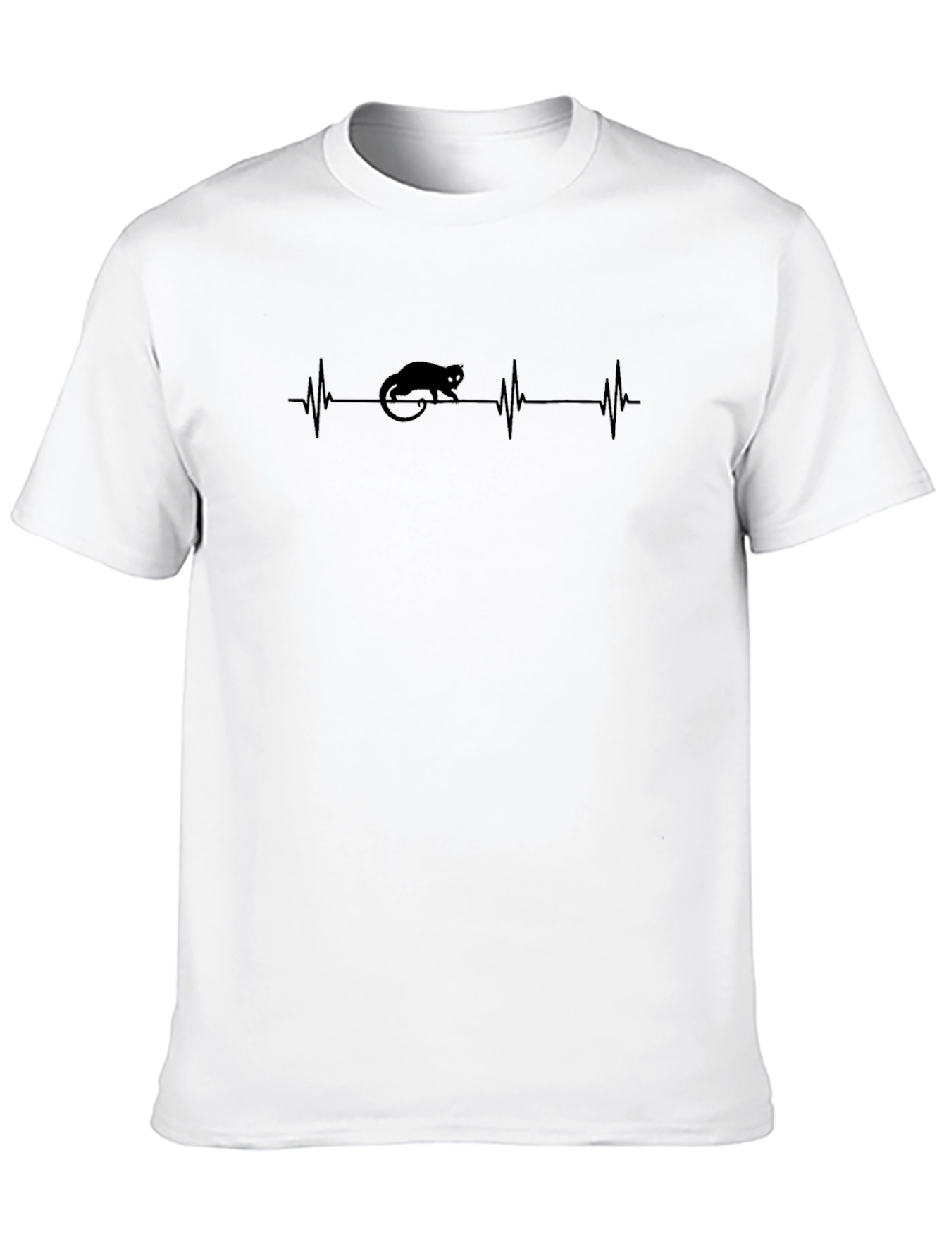 Cat Heartbeat T-Shirt - Quirky Graphic Tee