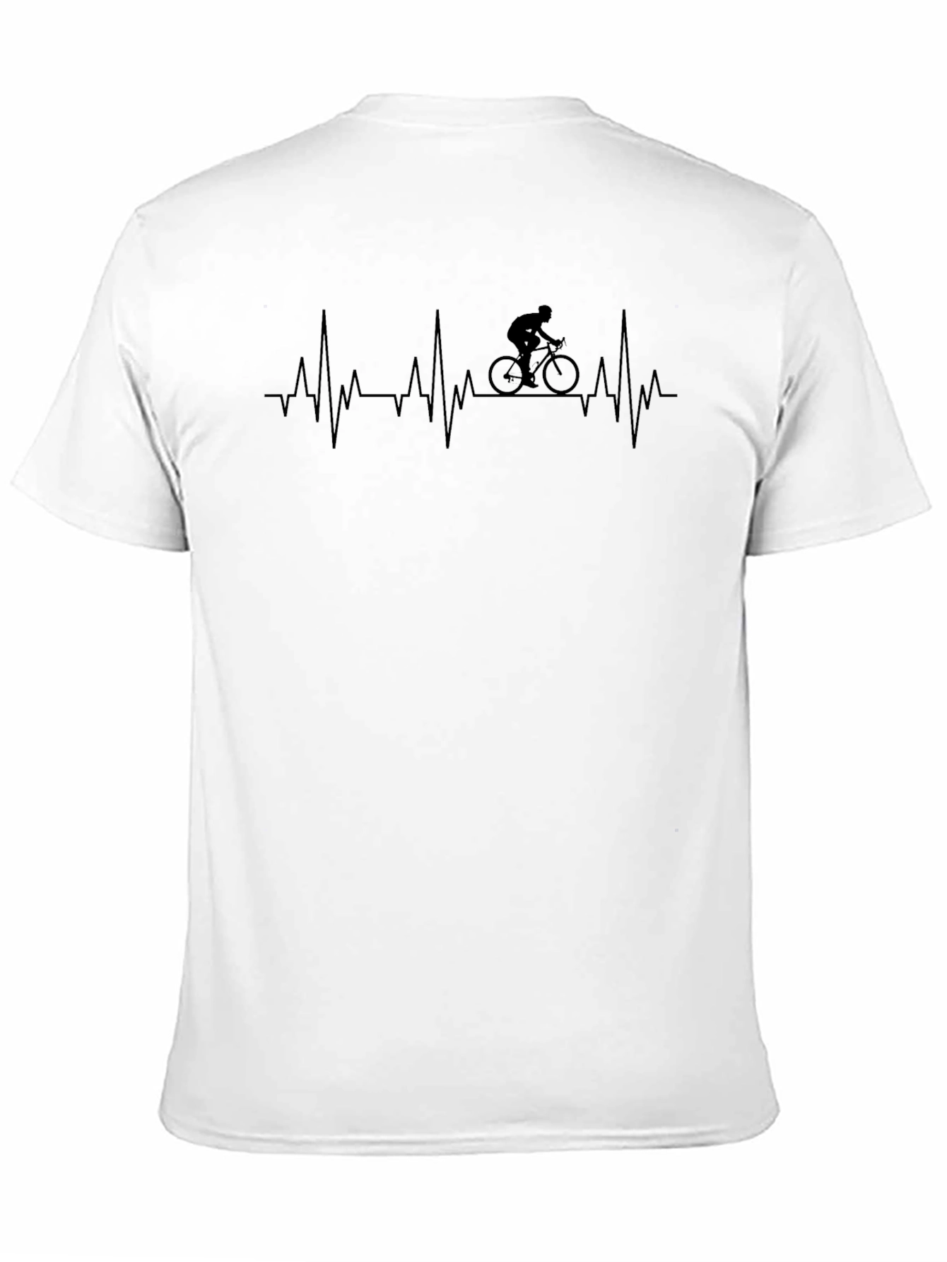 Cycling Heartbeat Graphic T-Shirt - Black
