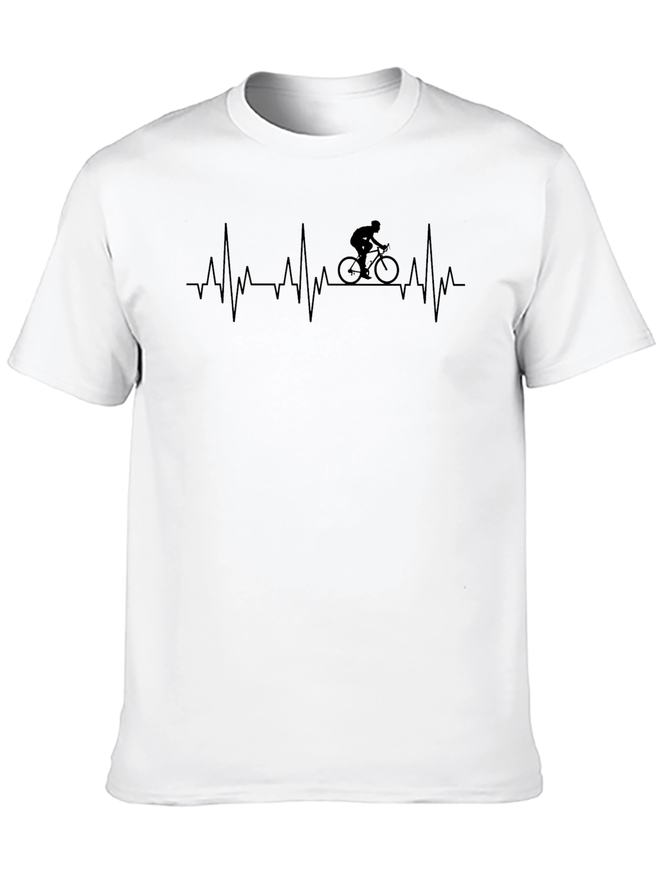 Cycling Heartbeat Graphic T-Shirt - Black