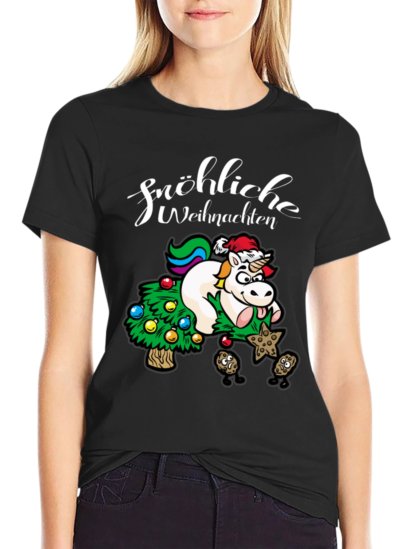 Festive Unicorn Christmas T-Shirt