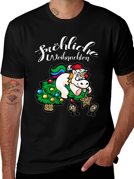 Festive Unicorn Christmas T-Shirt