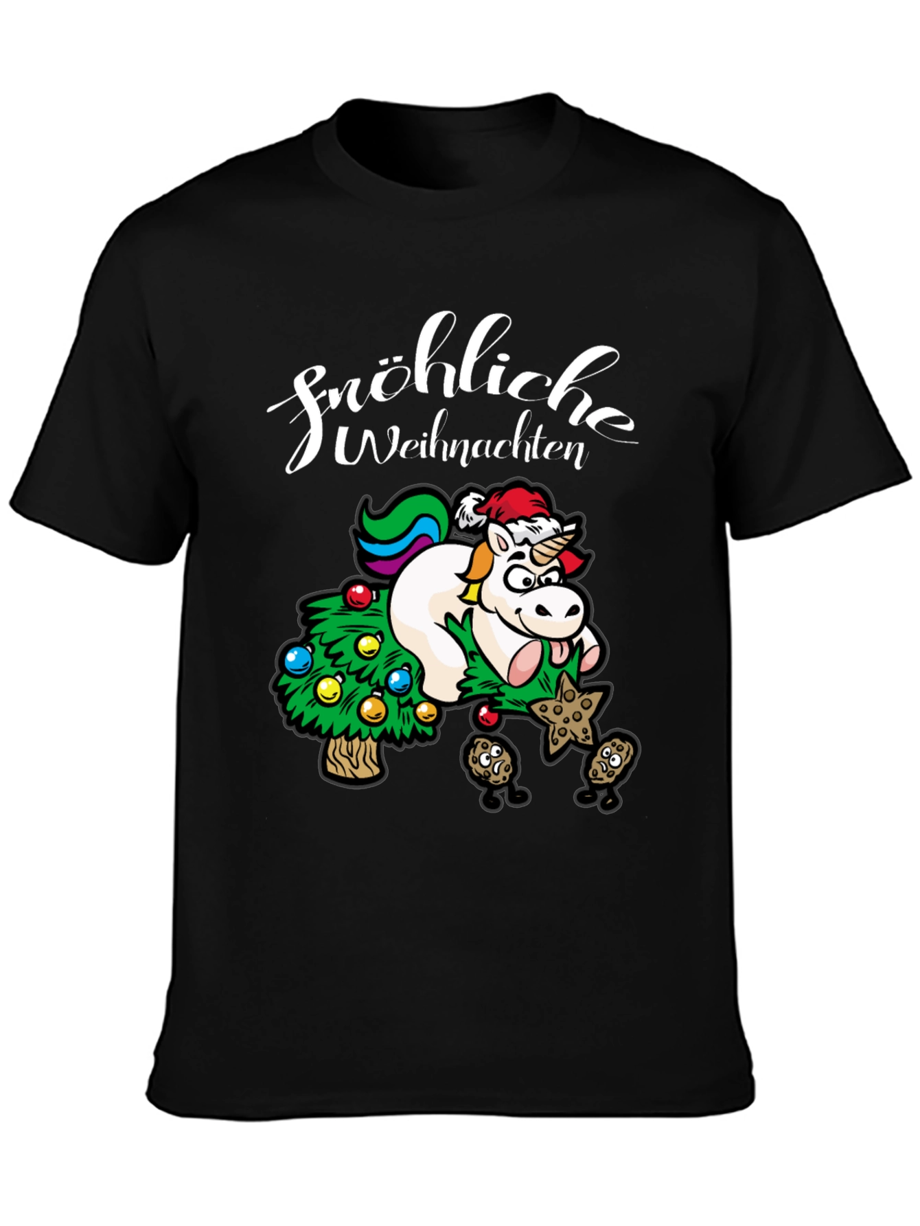Festive Unicorn Christmas T-Shirt
