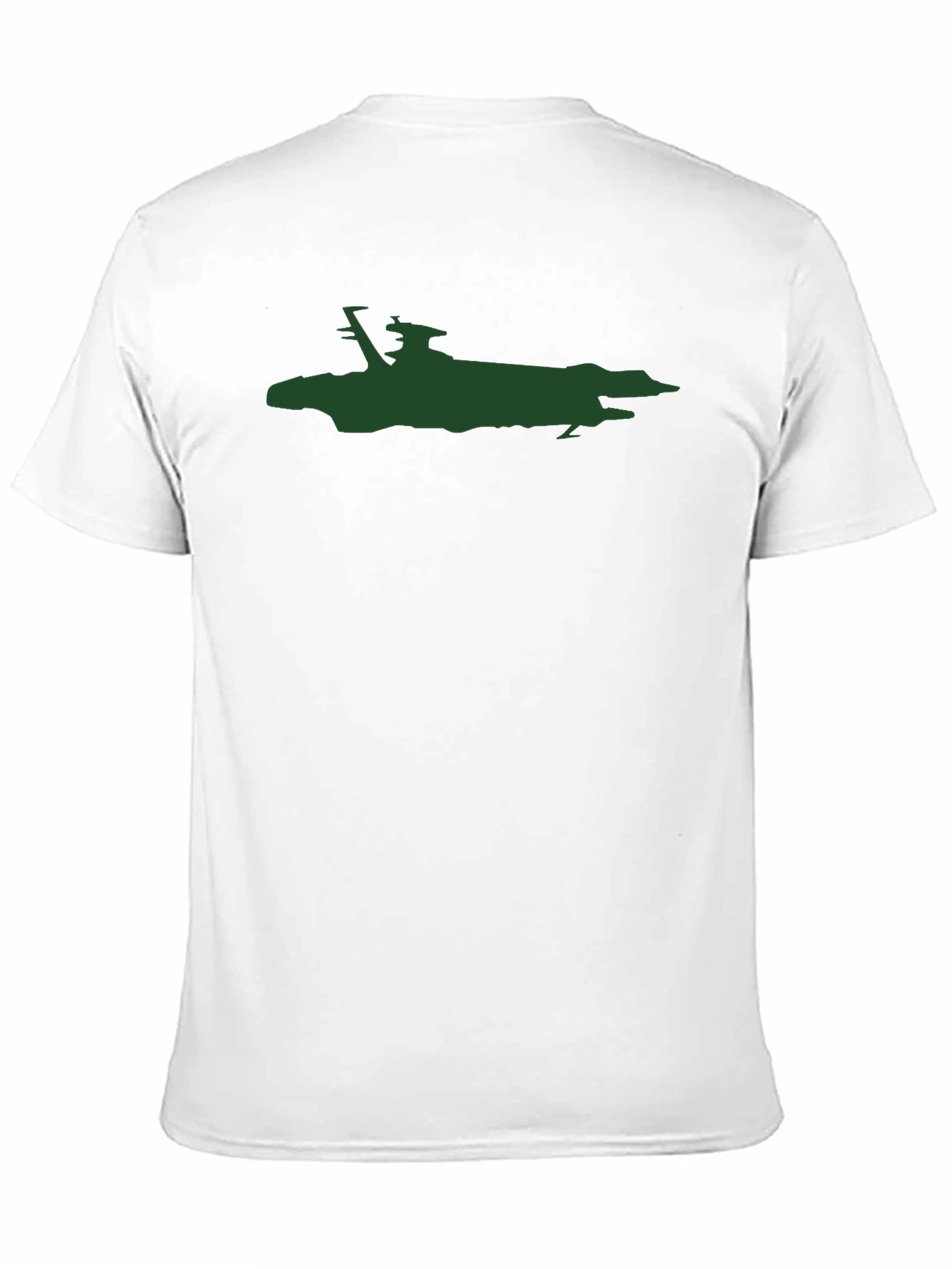 Black T-Shirt with Abstract Green Design