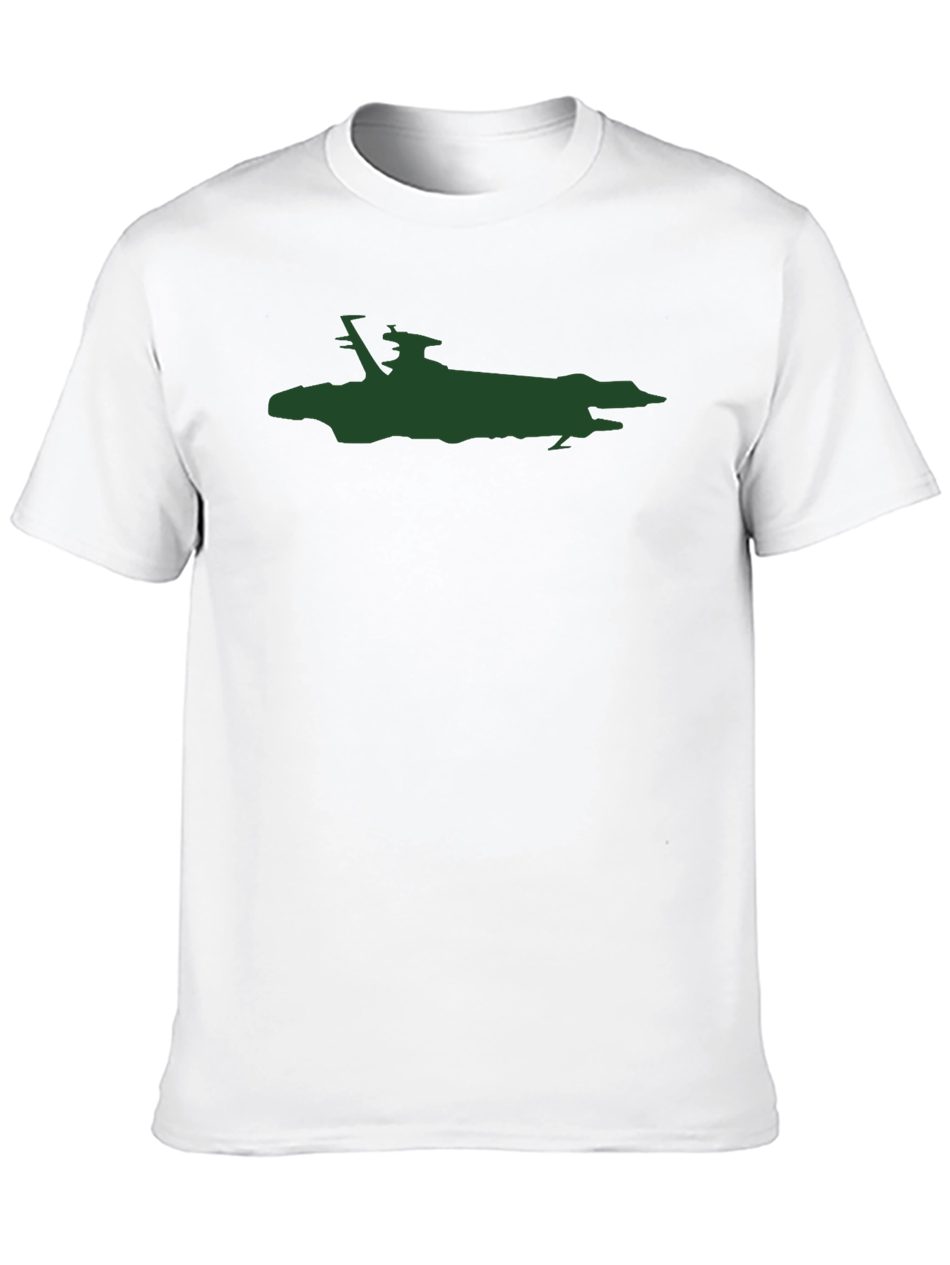 Black T-Shirt with Abstract Green Design