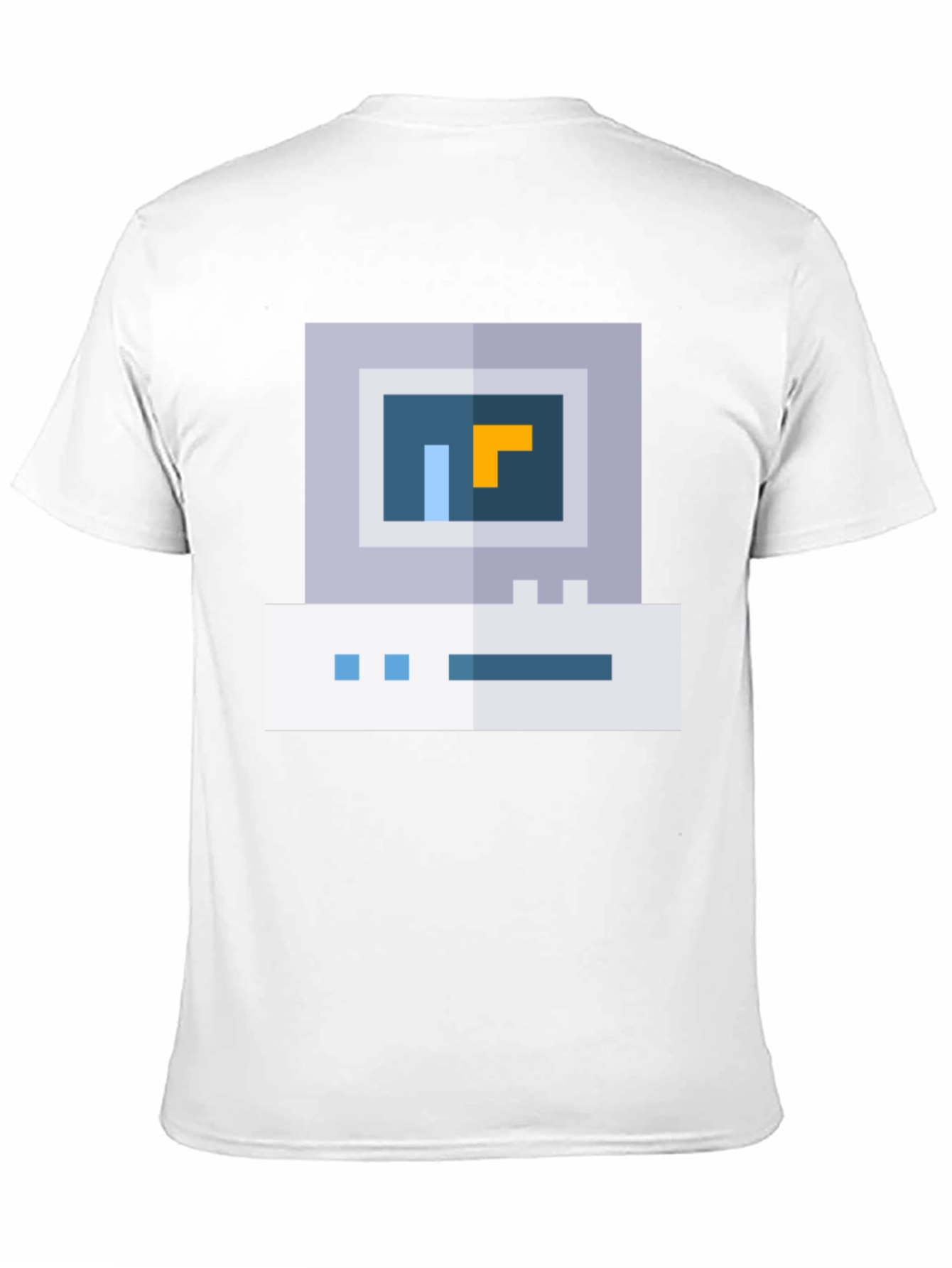 Retro Pixel Computer Graphic Tee - Black
