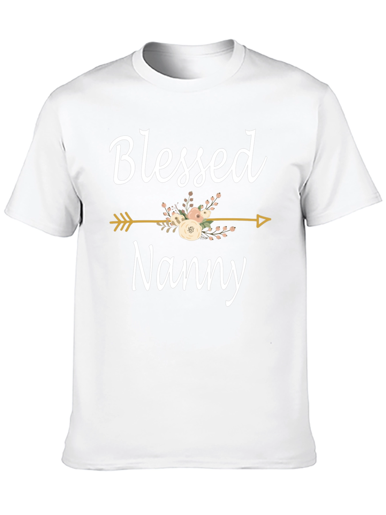 Blessed Nanny T-Shirt - Floral Arrow Design