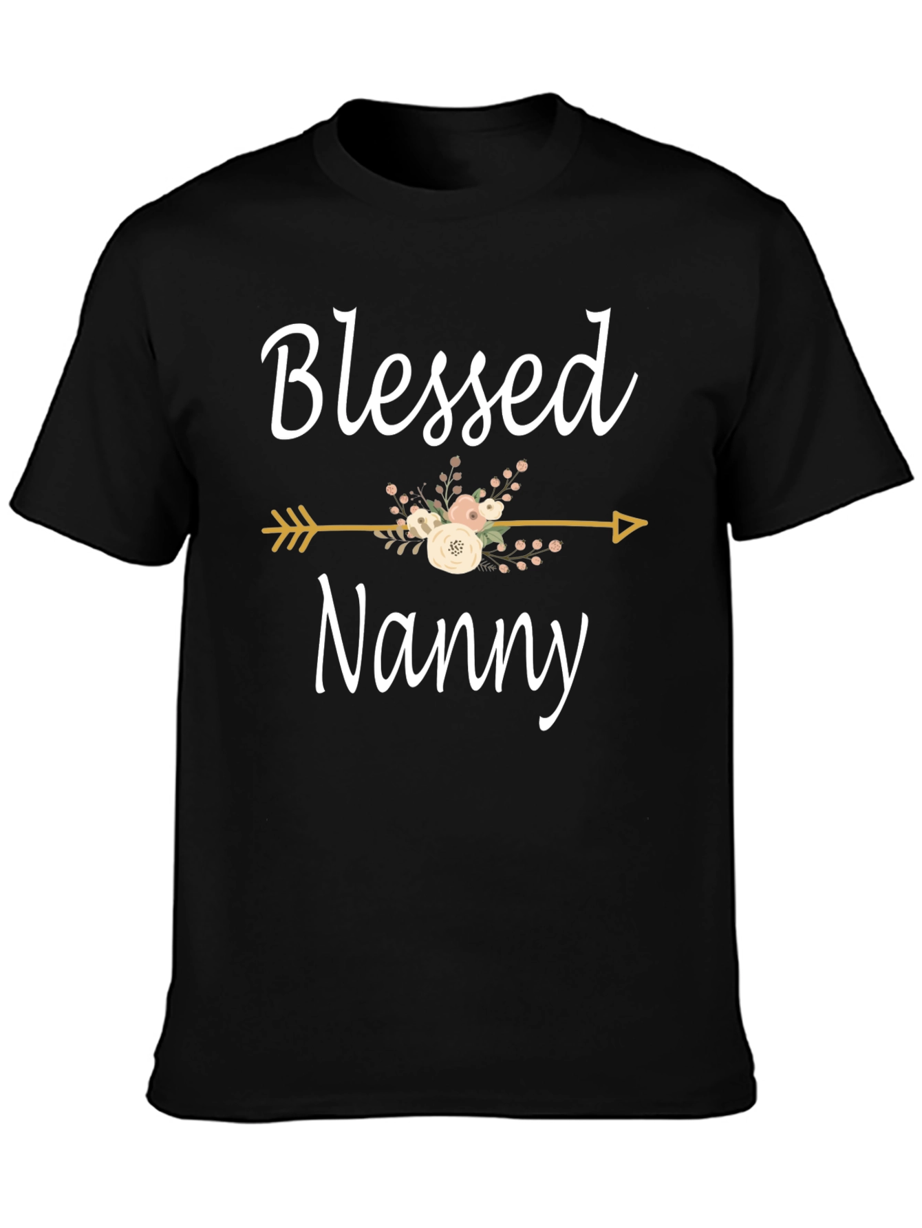 Blessed Nanny T-Shirt - Floral Arrow Design