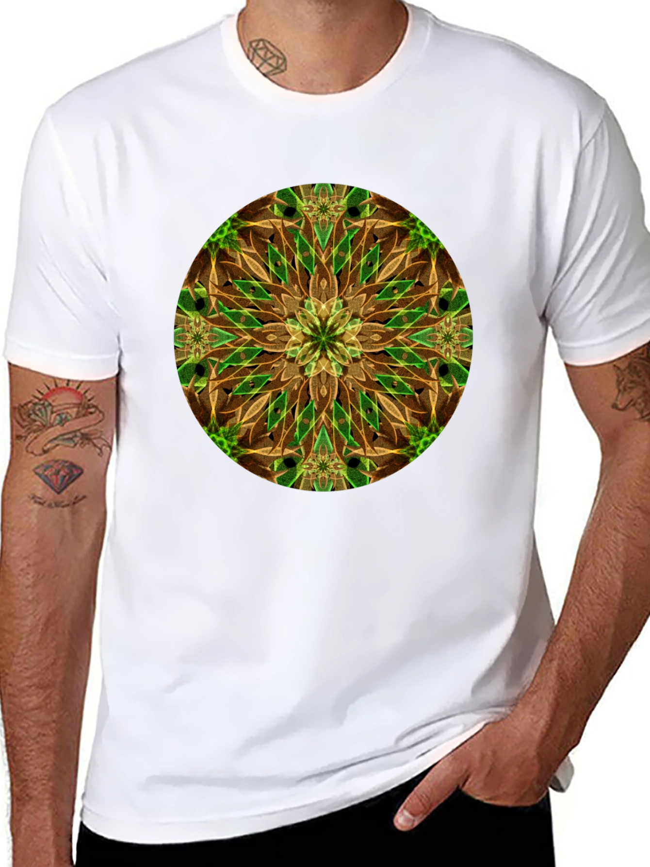 Abstract Floral Mandala Graphic Tee
