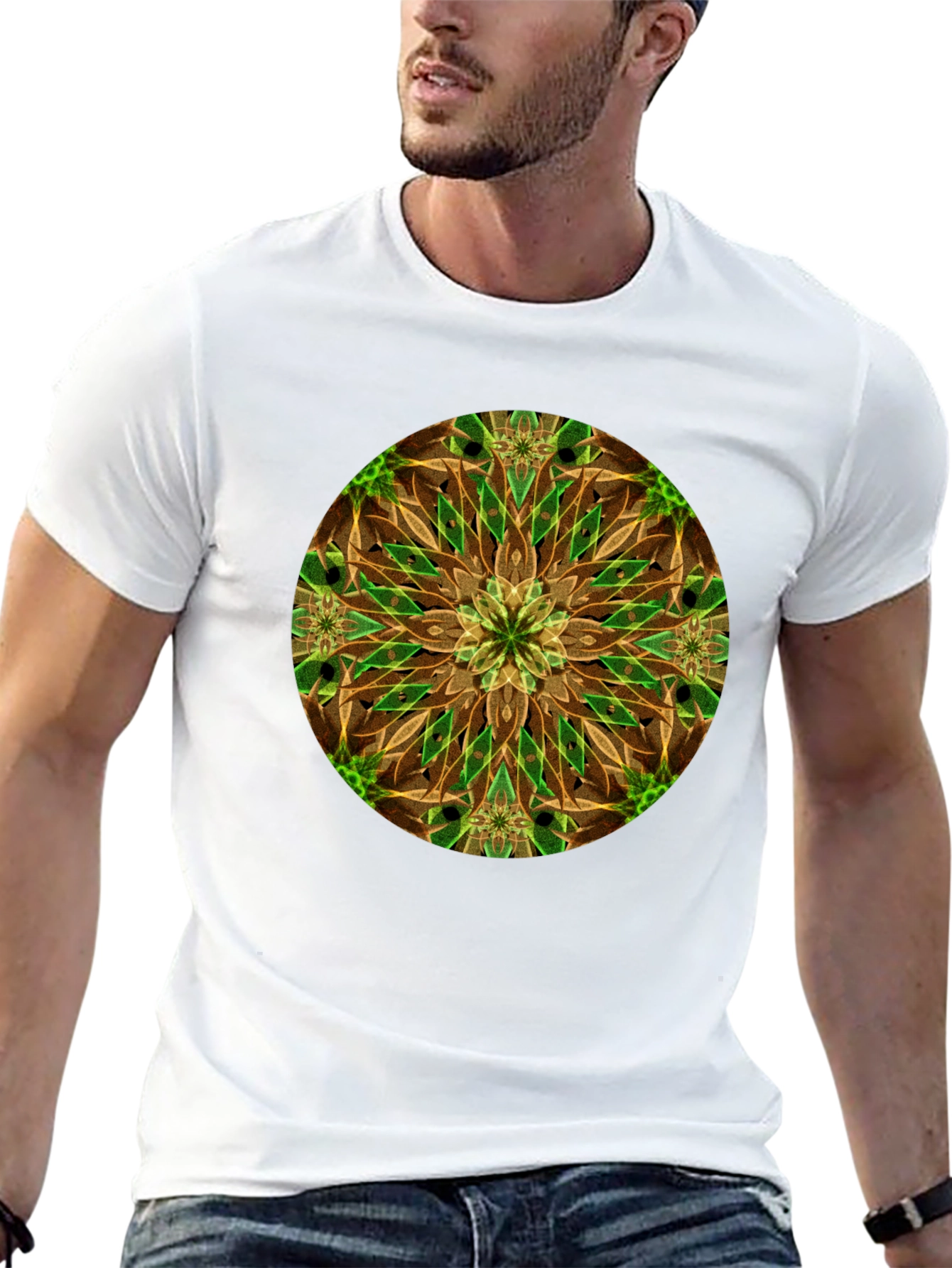Abstract Floral Mandala Graphic Tee