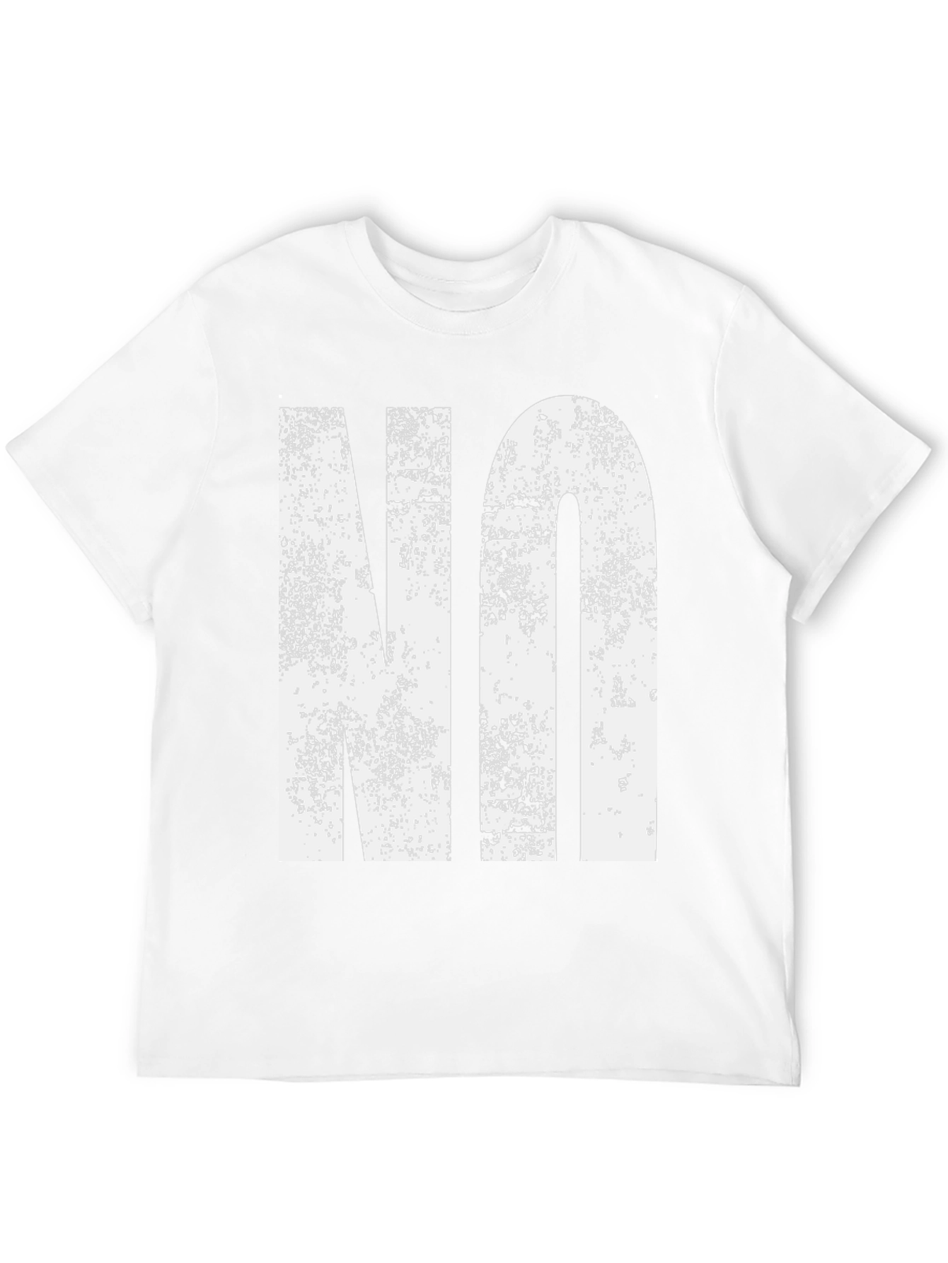 Distressed NO Graphic Black T-Shirt