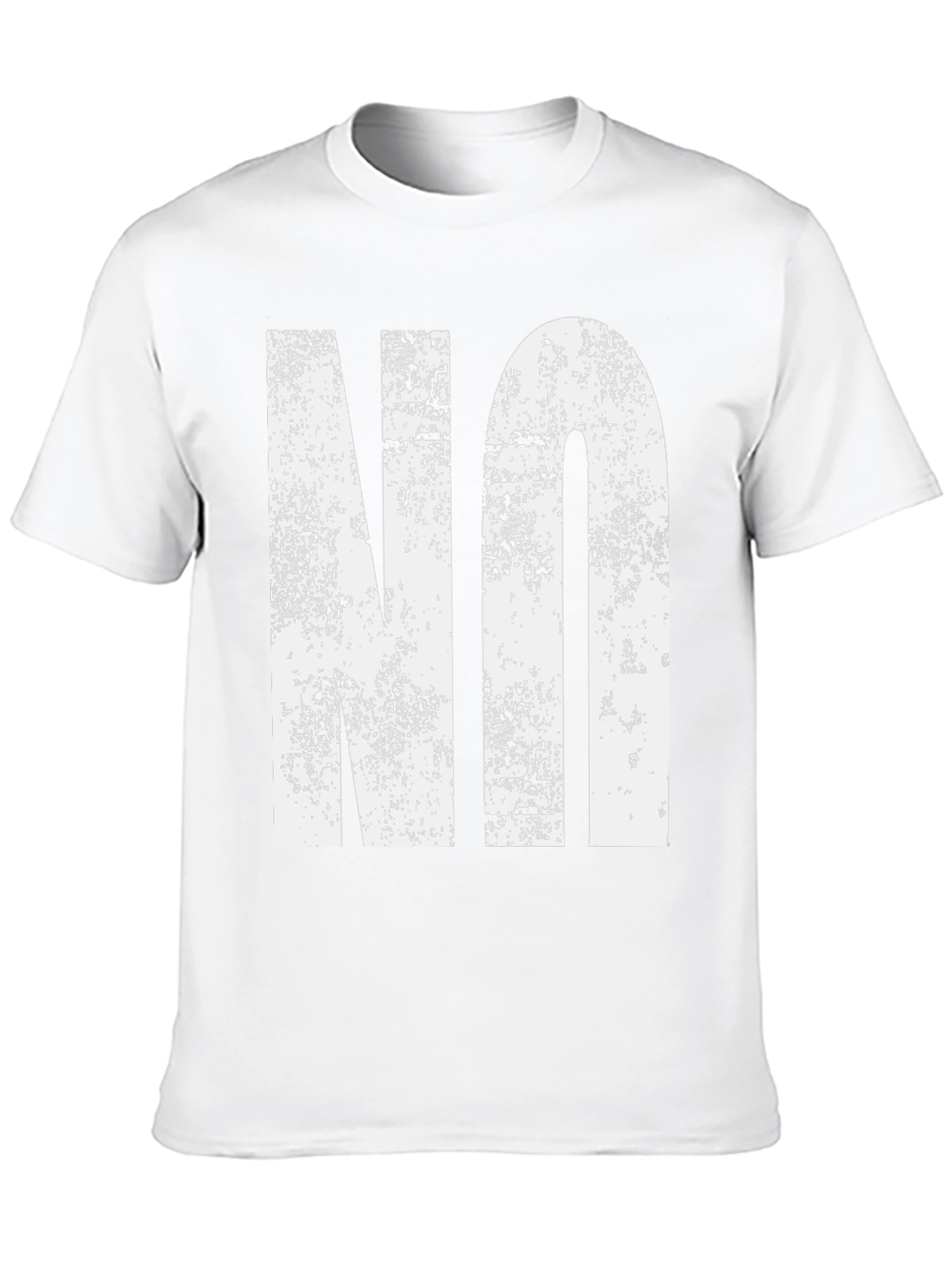 Distressed NO Graphic Black T-Shirt