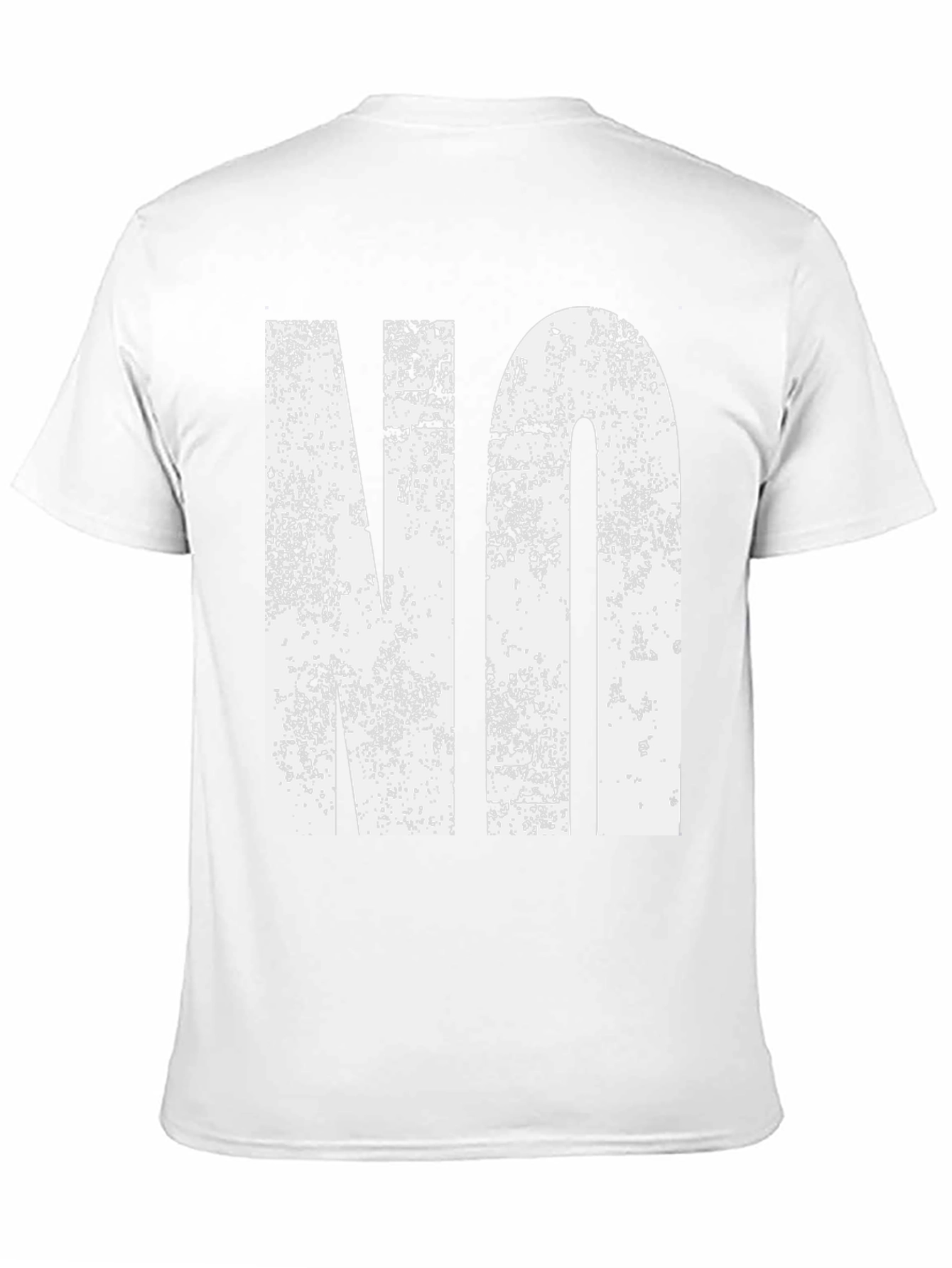 Distressed NO Graphic Black T-Shirt
