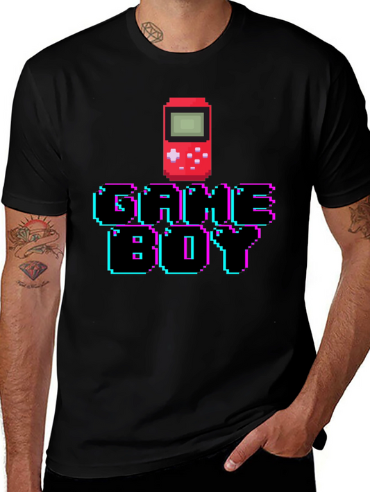 Pixel Game Boy Black T-Shirt