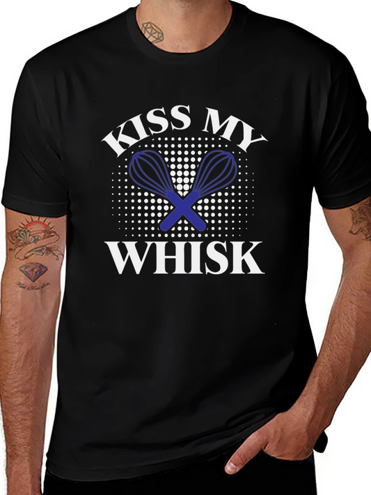 Kiss My Whisk Black T-Shirt - Funny Baking Tee