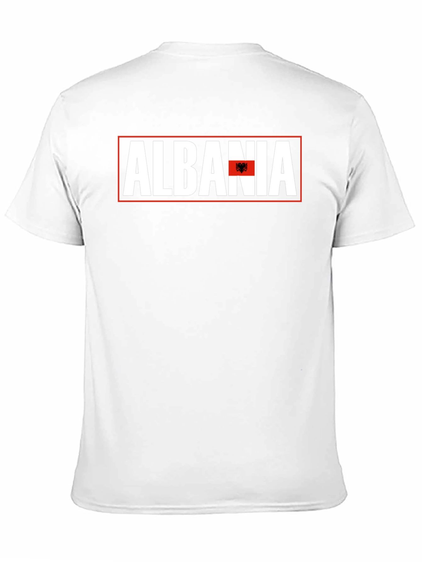 Albania Flag Graphic T-Shirt - Mens Black Tee