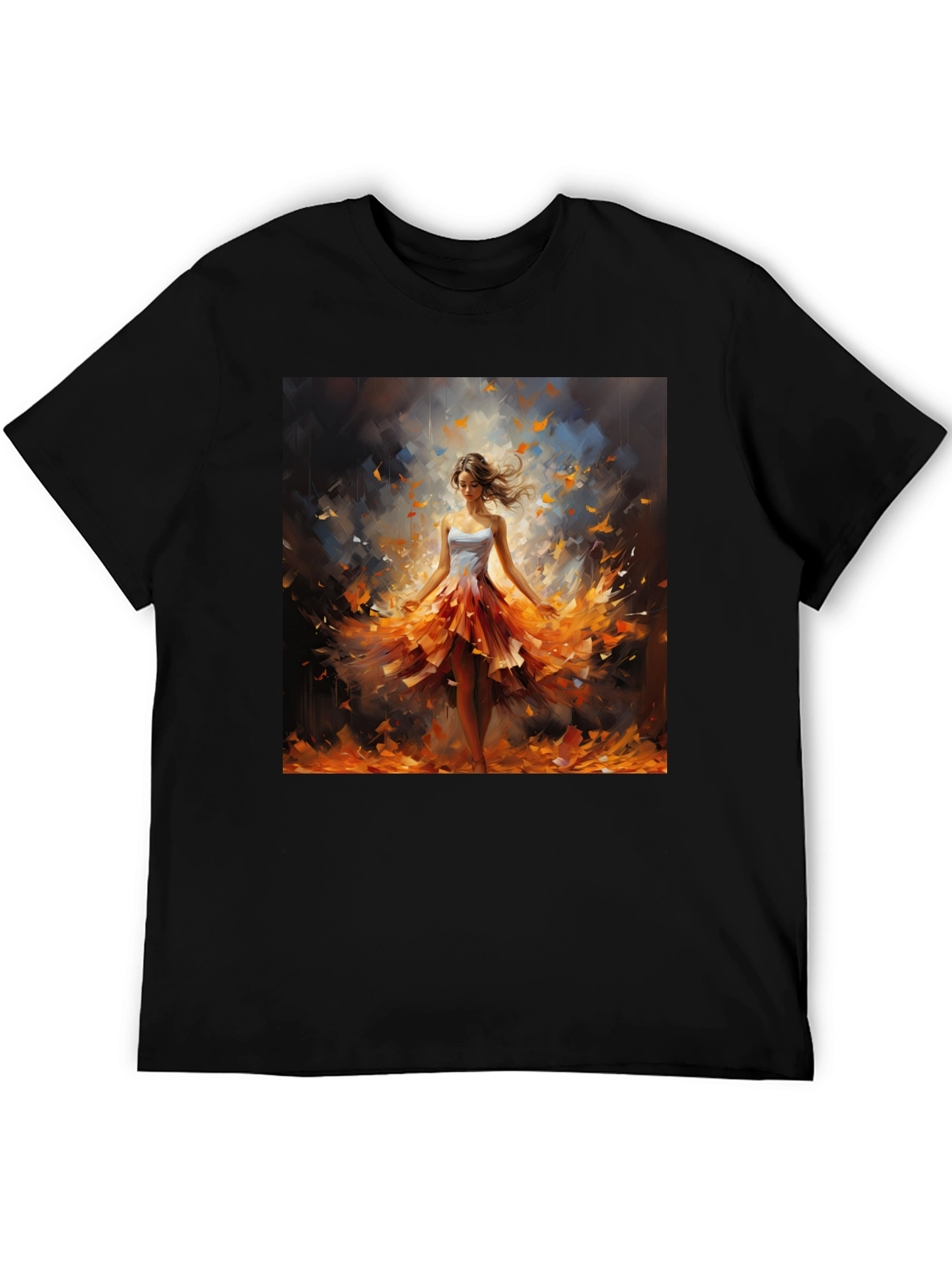 Woman in Autumn Dress T-Shirt