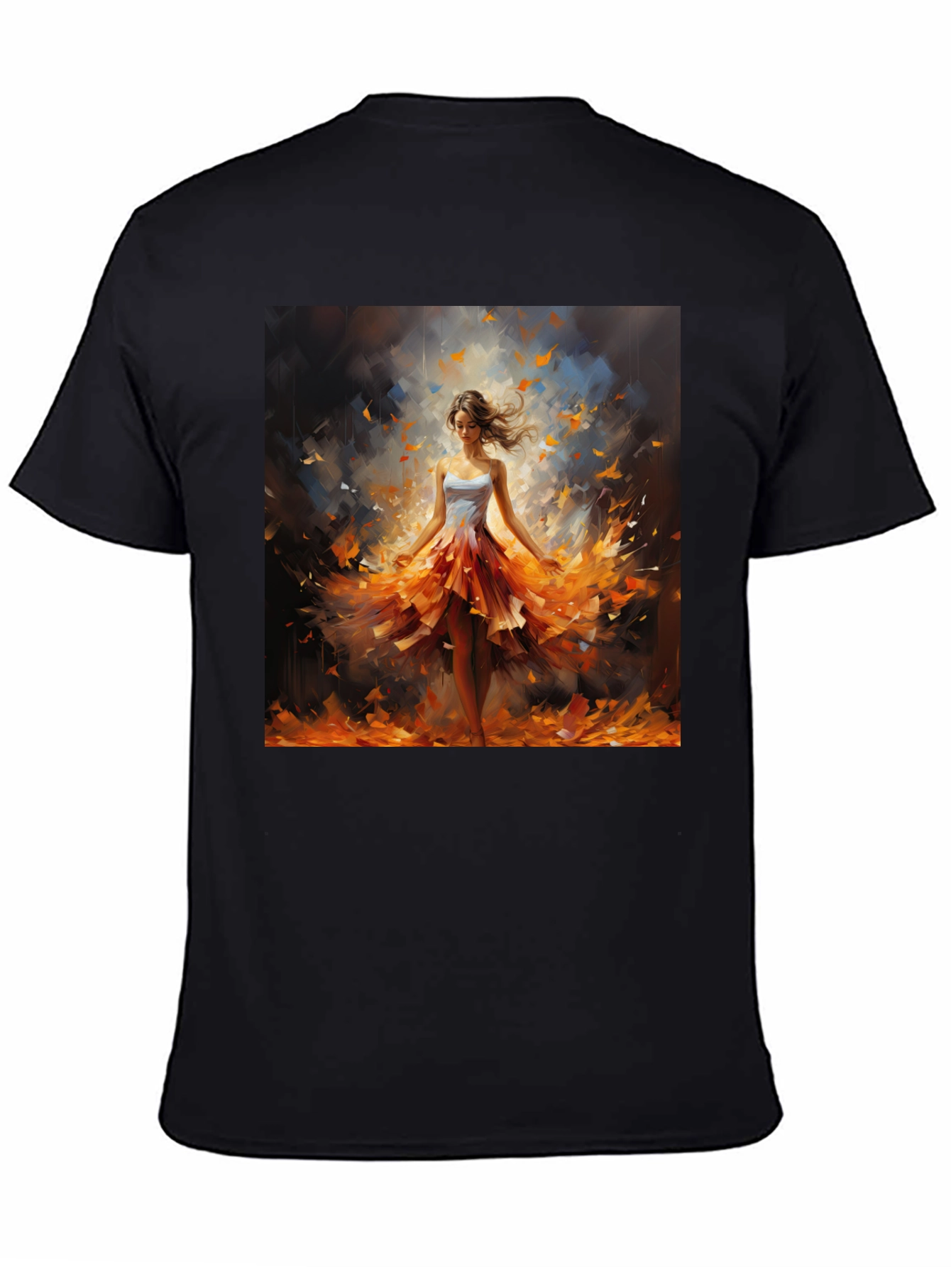 Woman in Autumn Dress T-Shirt