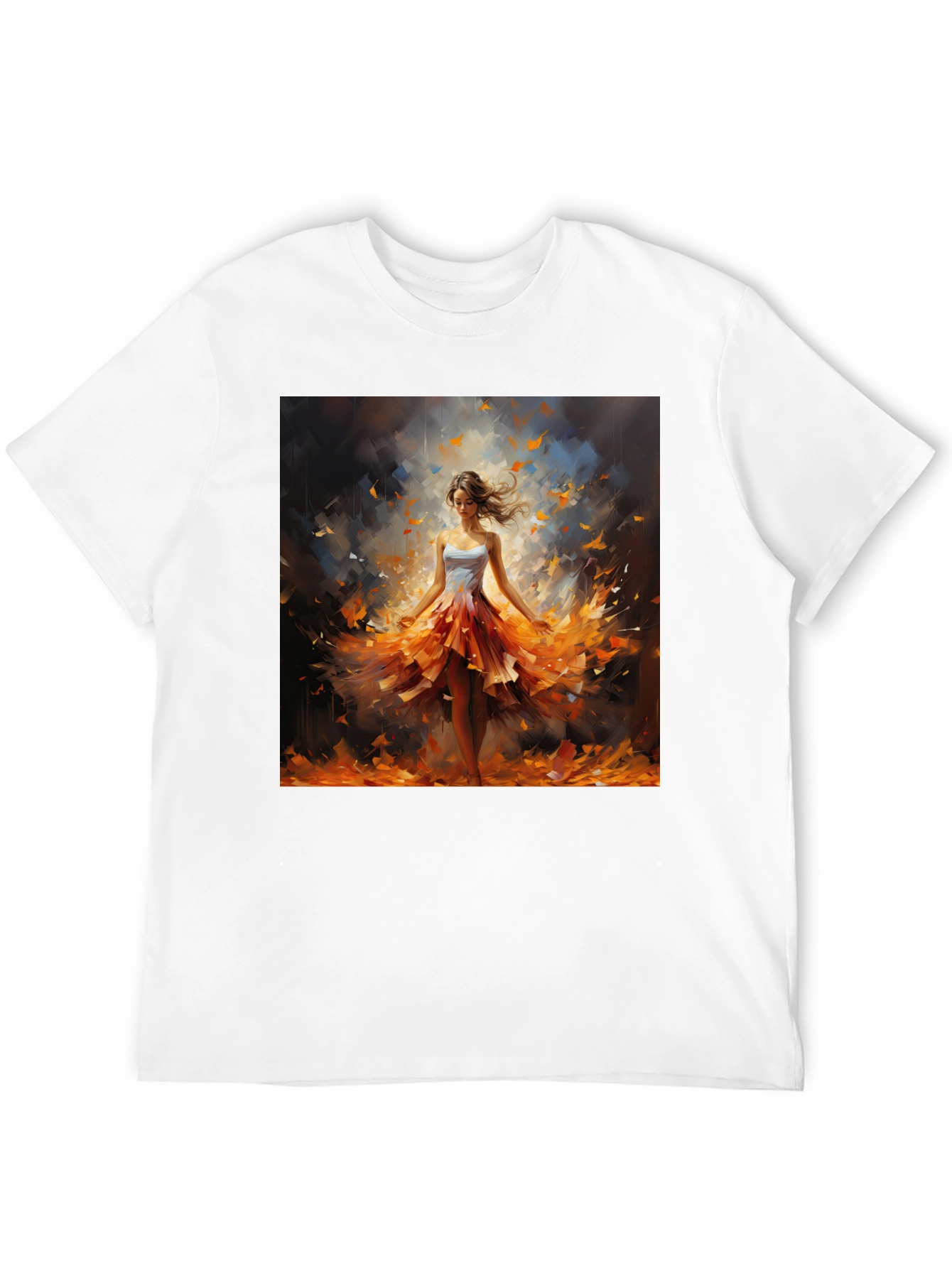 Woman in Autumn Dress T-Shirt
