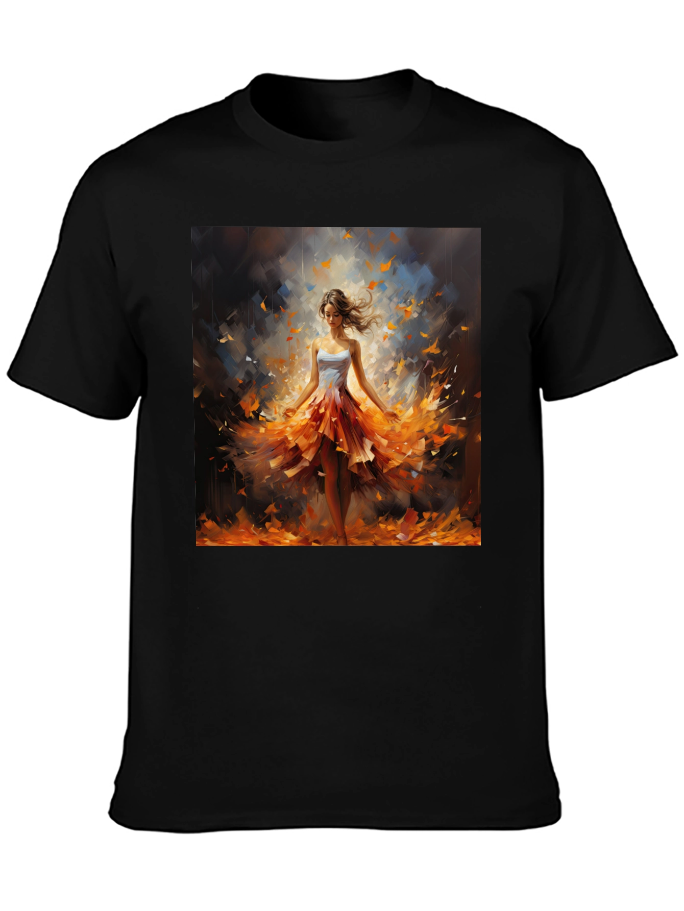 Woman in Autumn Dress T-Shirt
