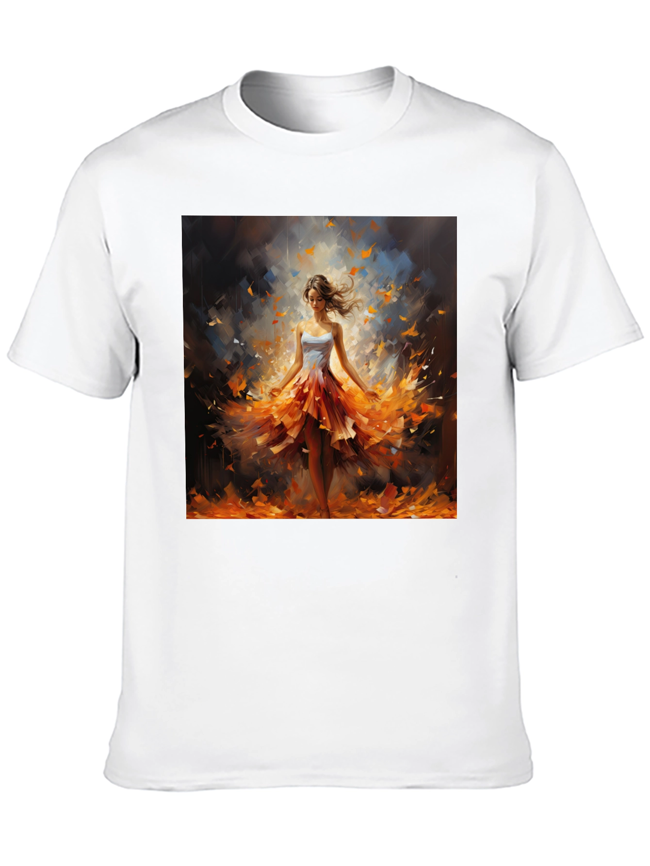 Woman in Autumn Dress T-Shirt