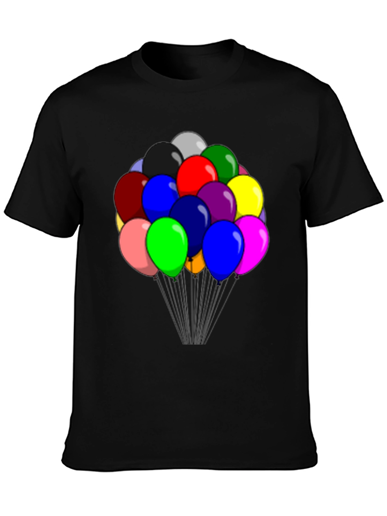 Balloon Graphic Tee - Black Cotton Comfort