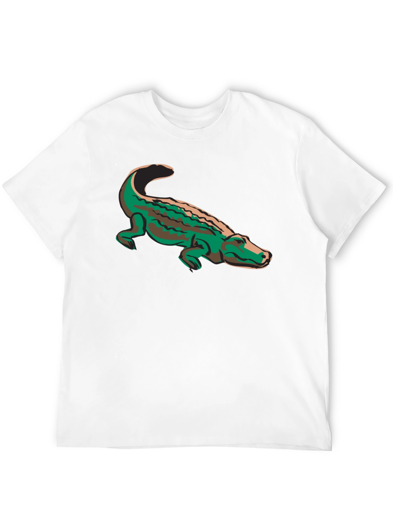 Alligator Graphic Print Black Tee