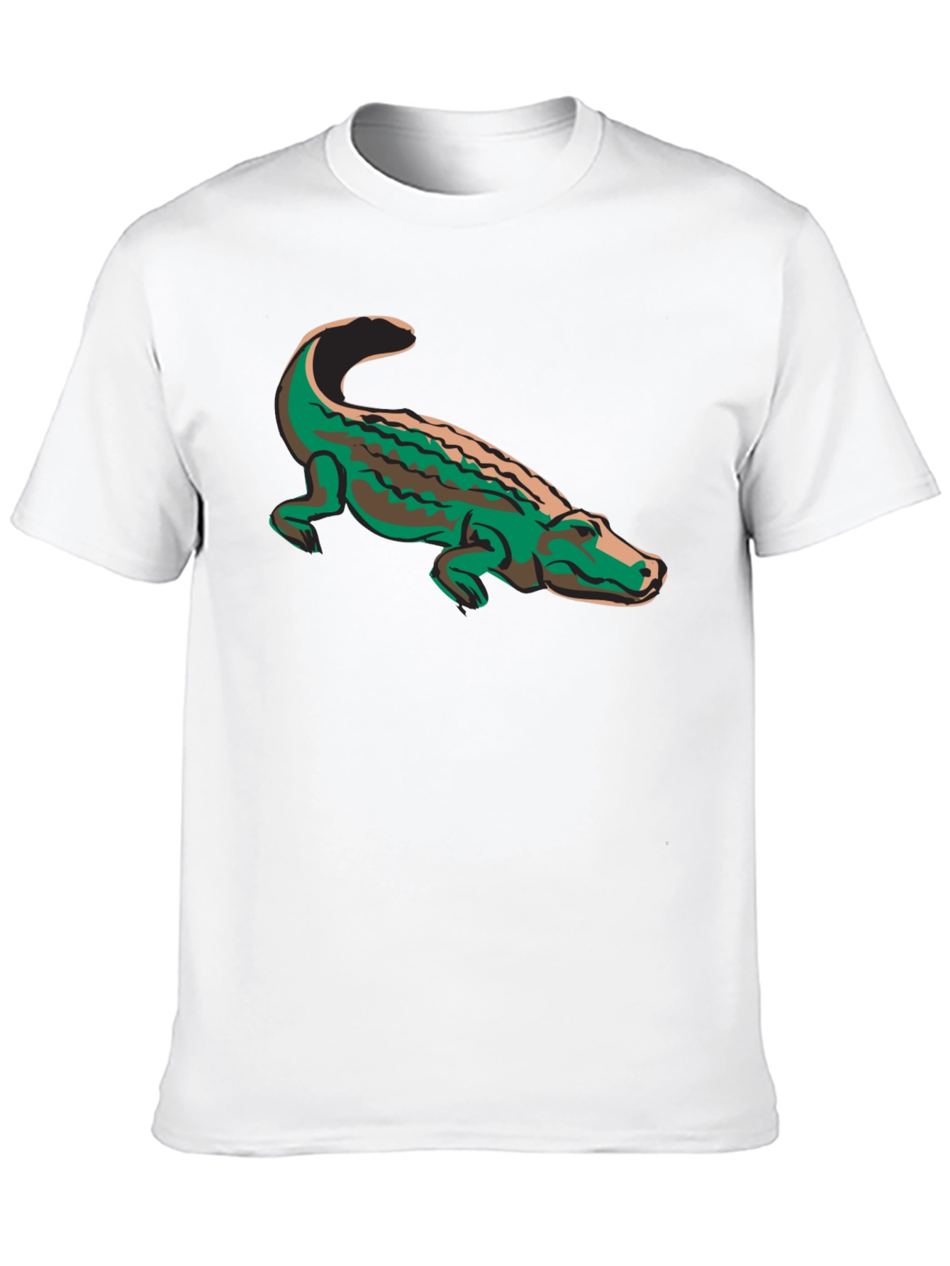 Alligator Graphic Print Black Tee