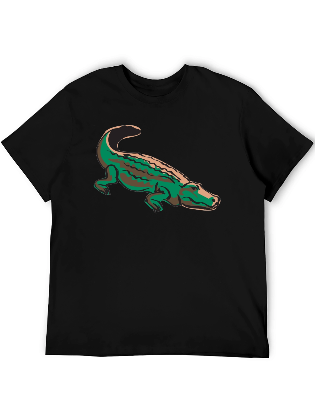 Alligator Graphic Print Black Tee