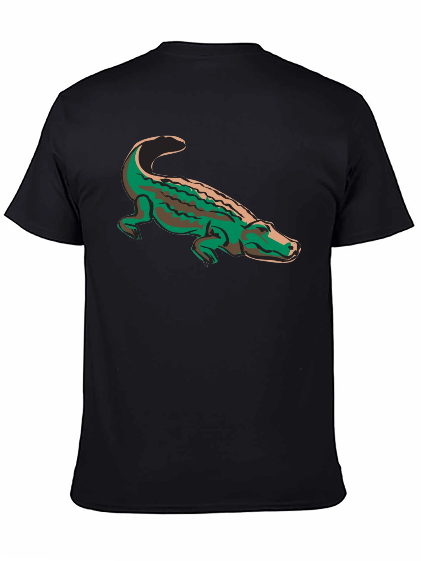 Alligator Graphic Print Black Tee