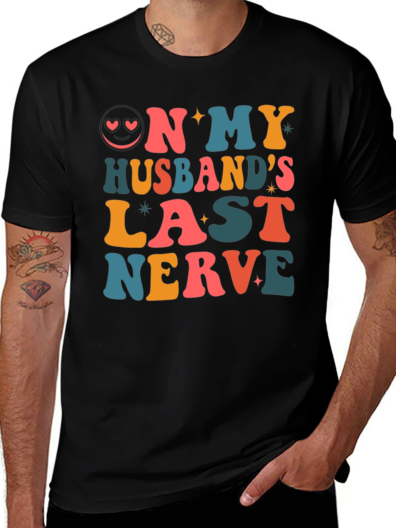 On My Husbands Last Nerve Graphic T-Shirt