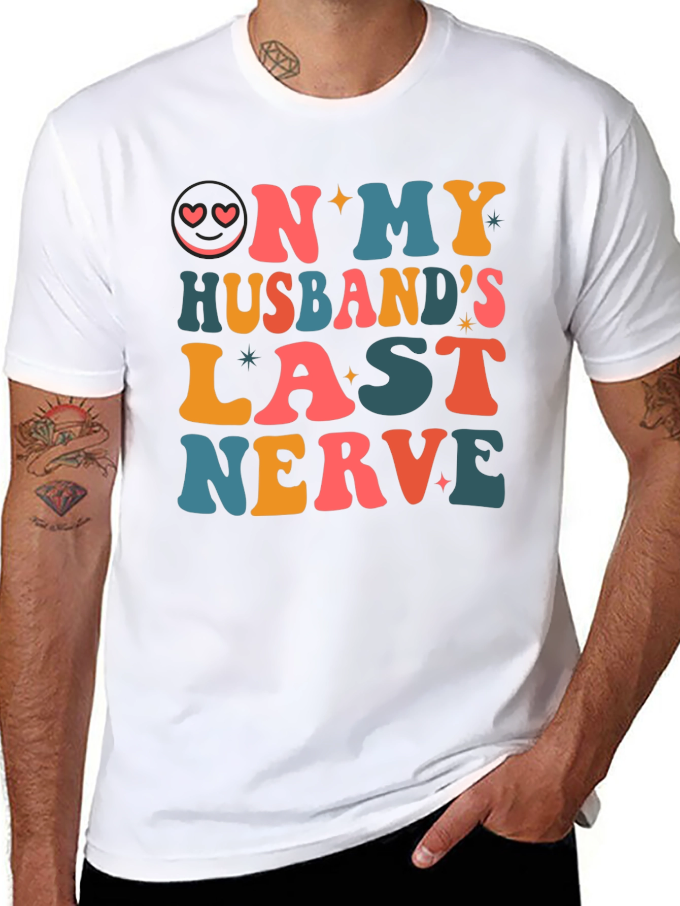 On My Husbands Last Nerve Graphic T-Shirt