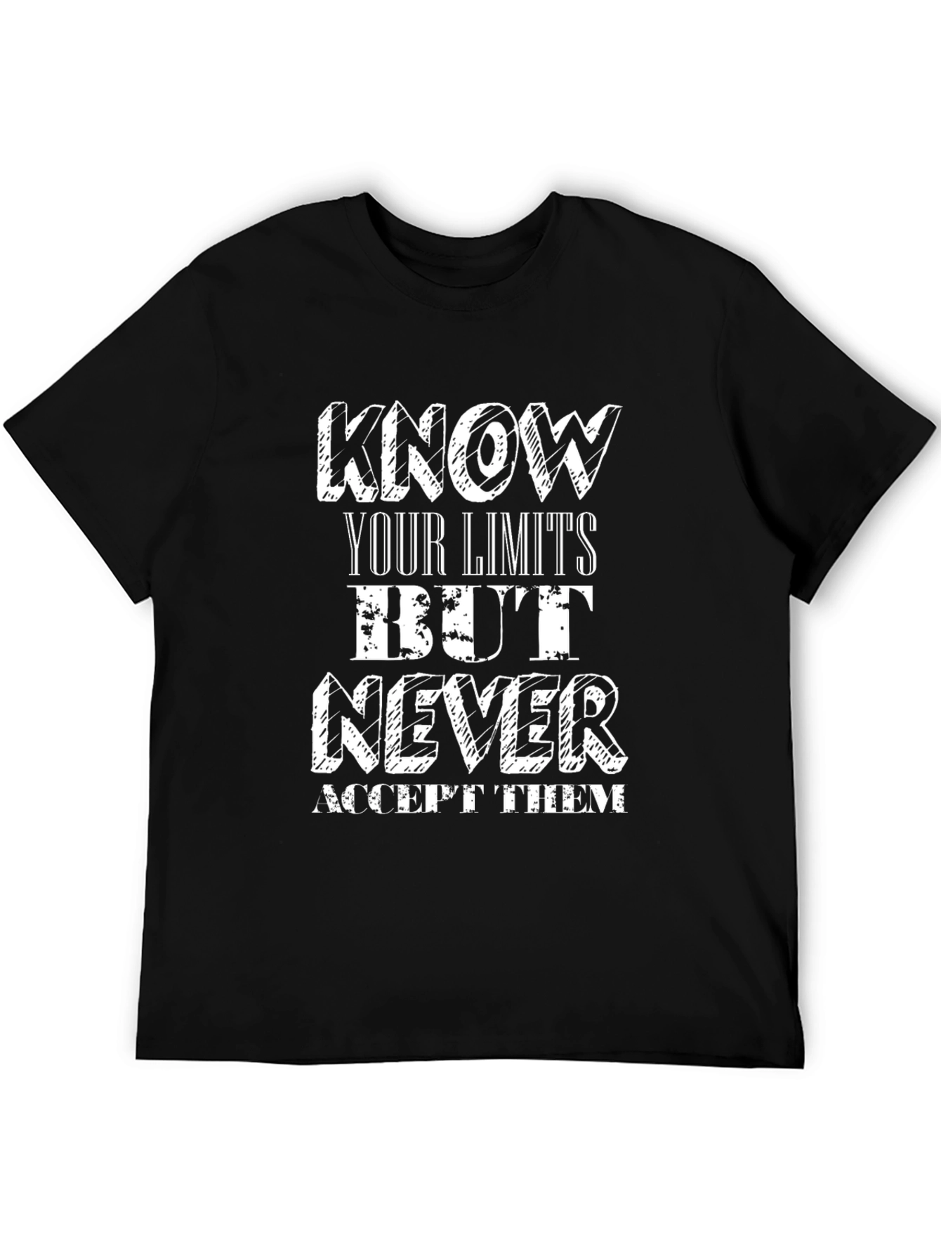 Know Your Limits T-Shirt - Motivational Black Tee