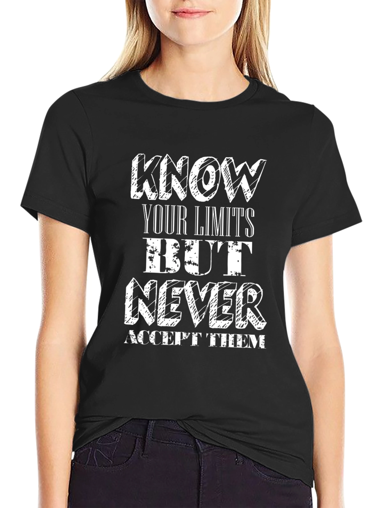 Know Your Limits T-Shirt - Motivational Black Tee