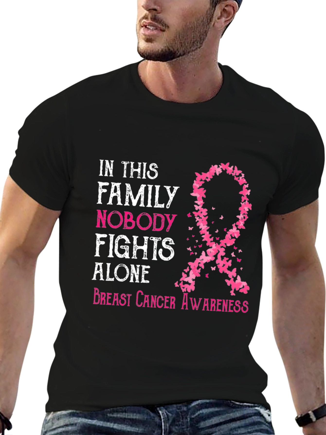 Breast Cancer Awareness T-Shirt: Nobody Fights Alone