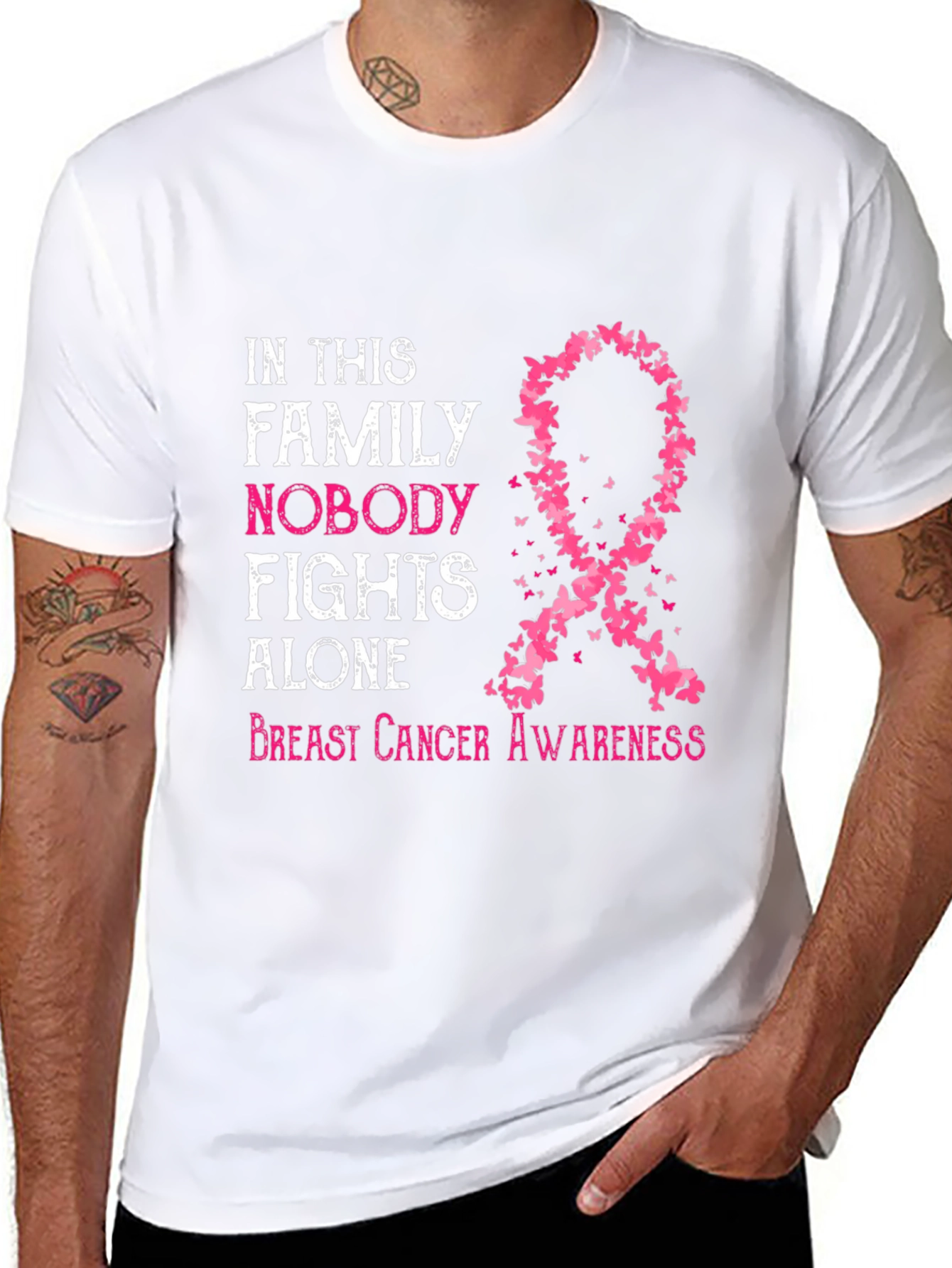 Breast Cancer Awareness T-Shirt: Nobody Fights Alone
