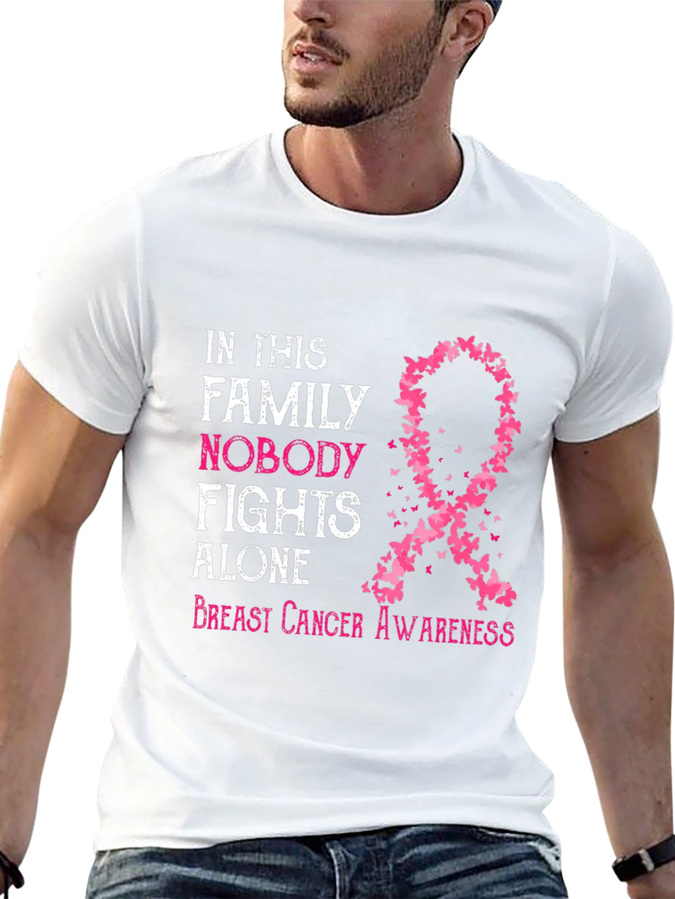 Breast Cancer Awareness T-Shirt: Nobody Fights Alone