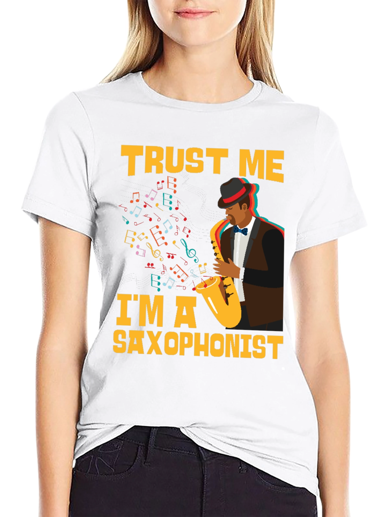 Trust Me Im A Saxophonist Black T-Shirt