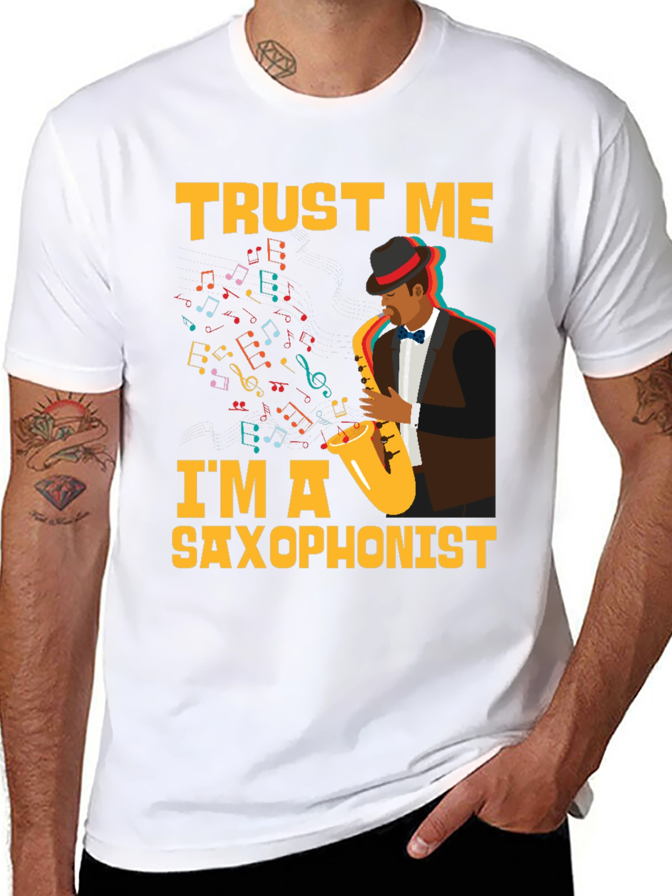 Trust Me Im A Saxophonist Black T-Shirt