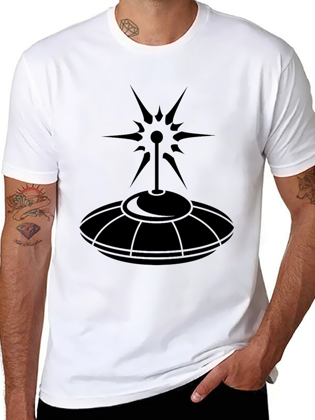 UFO Graphic Tee - Stylish Black T-Shirt