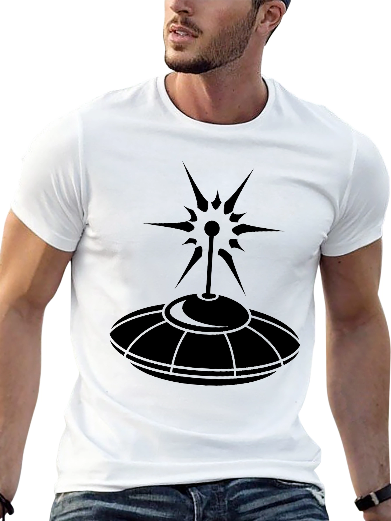 UFO Graphic Tee - Stylish Black T-Shirt