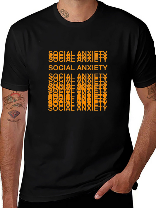 Social Anxiety Graphic Tee - Trendy Statement Shirt