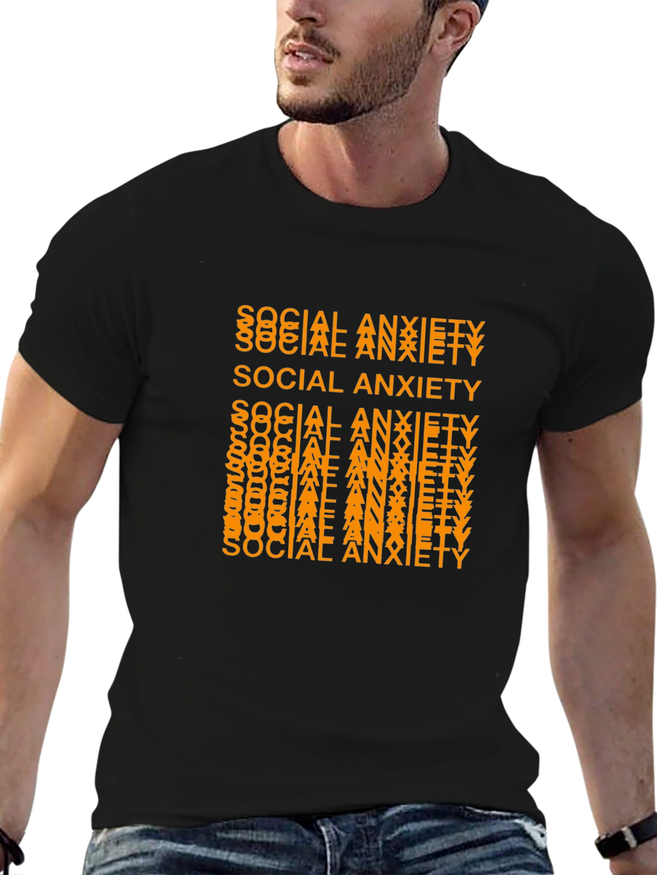 Social Anxiety Graphic Tee - Trendy Statement Shirt