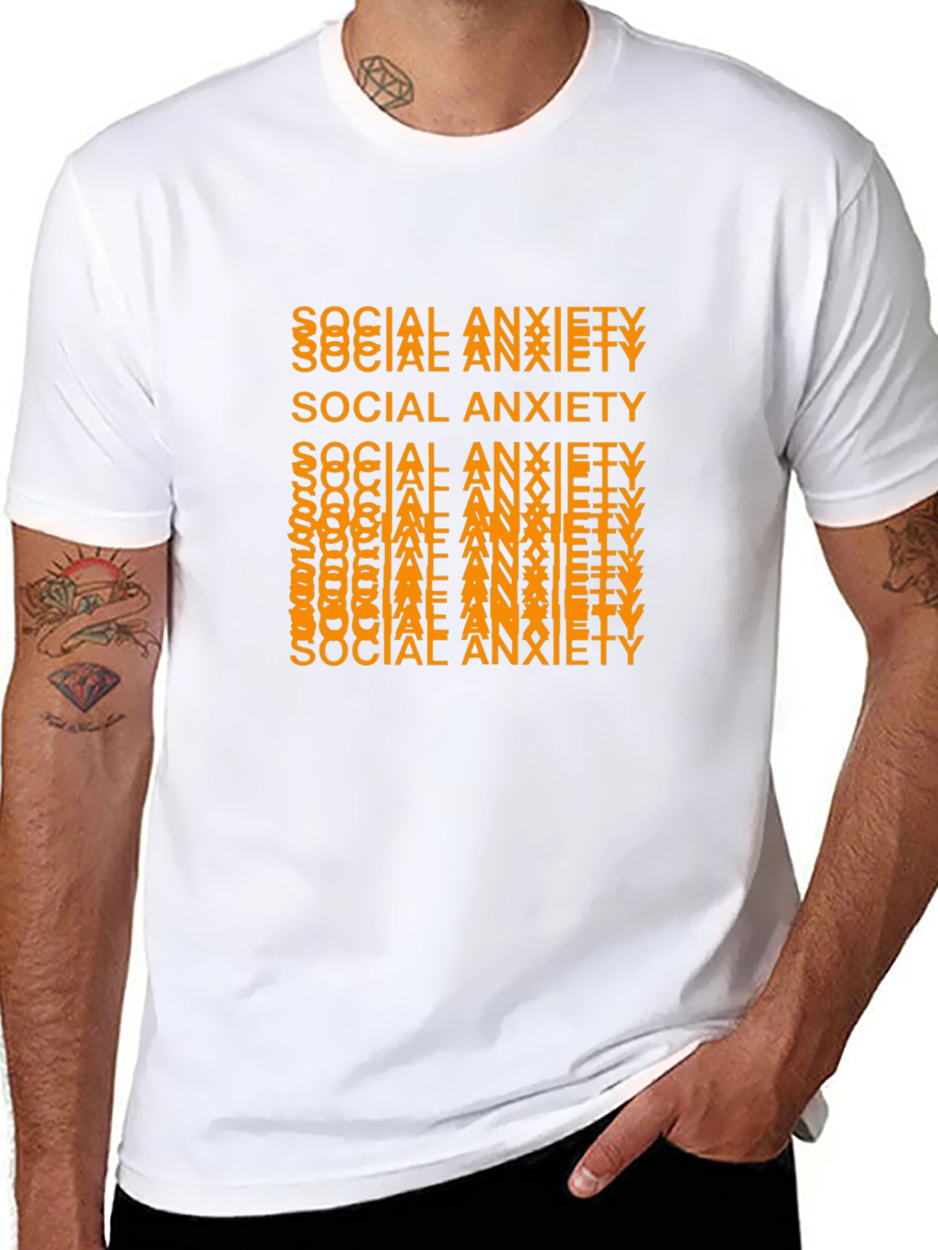 Social Anxiety Graphic Tee - Trendy Statement Shirt