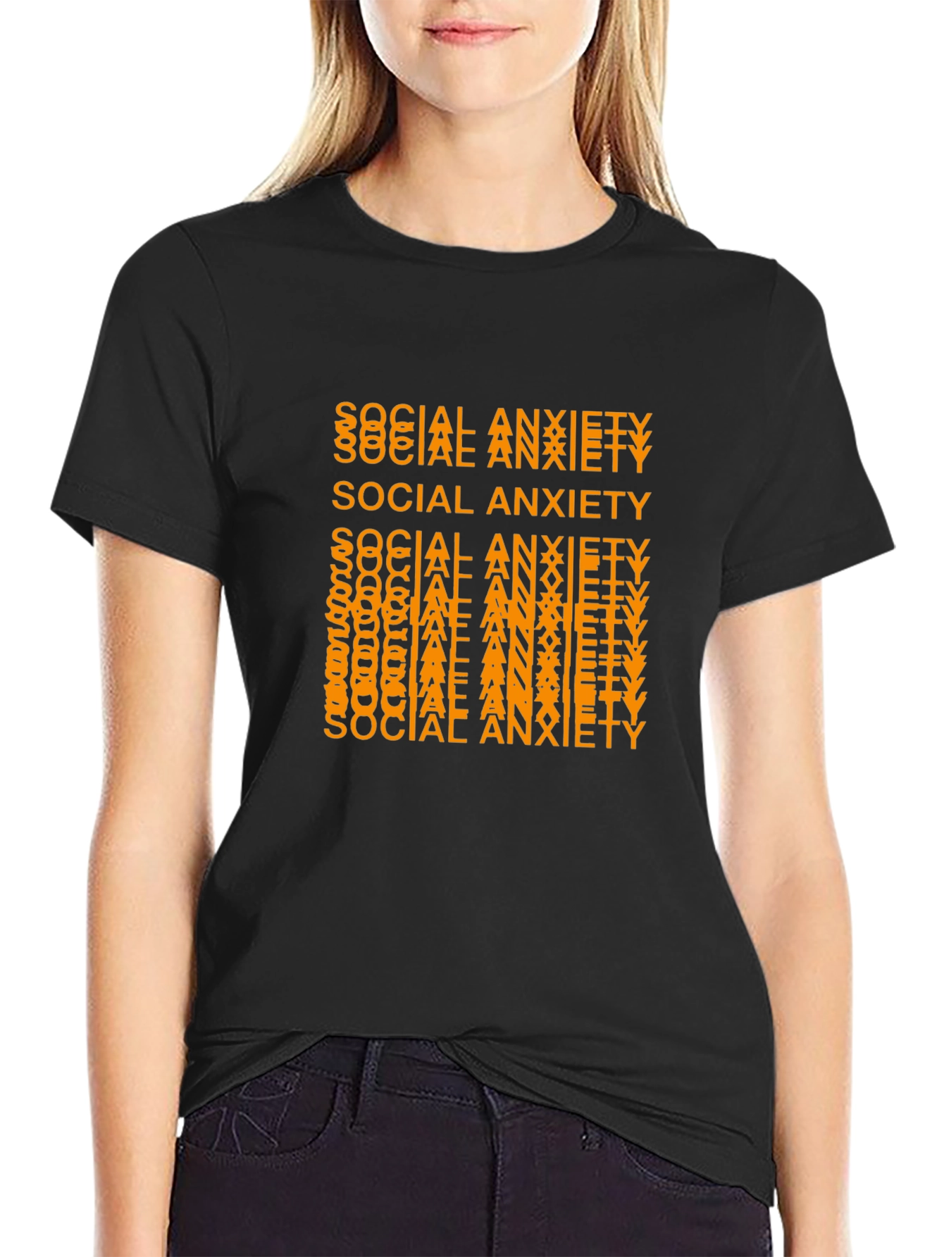 Social Anxiety Graphic Tee - Trendy Statement Shirt