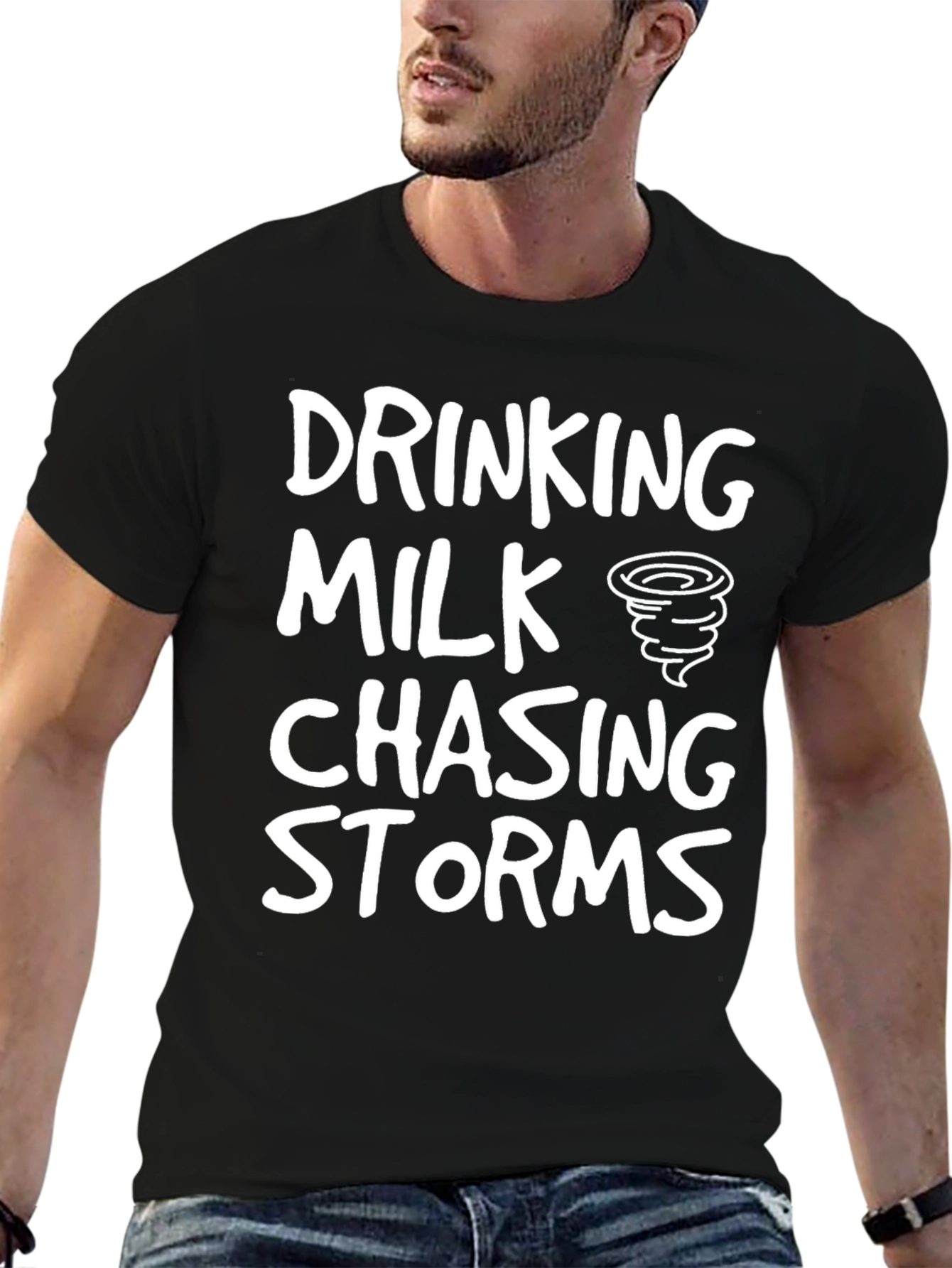 Drinking Milk Chasing Storms Graphic Tee