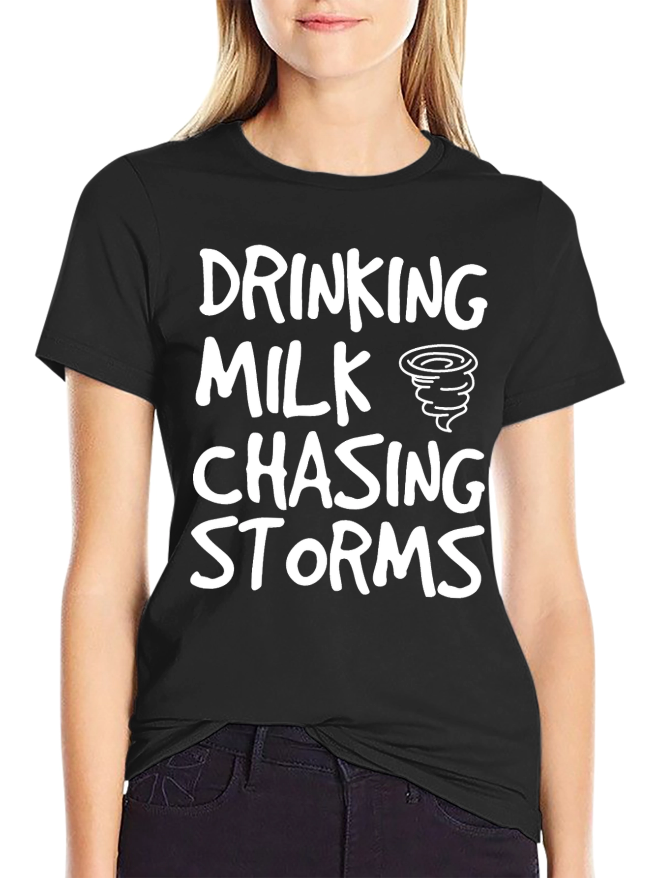 Drinking Milk Chasing Storms Graphic Tee