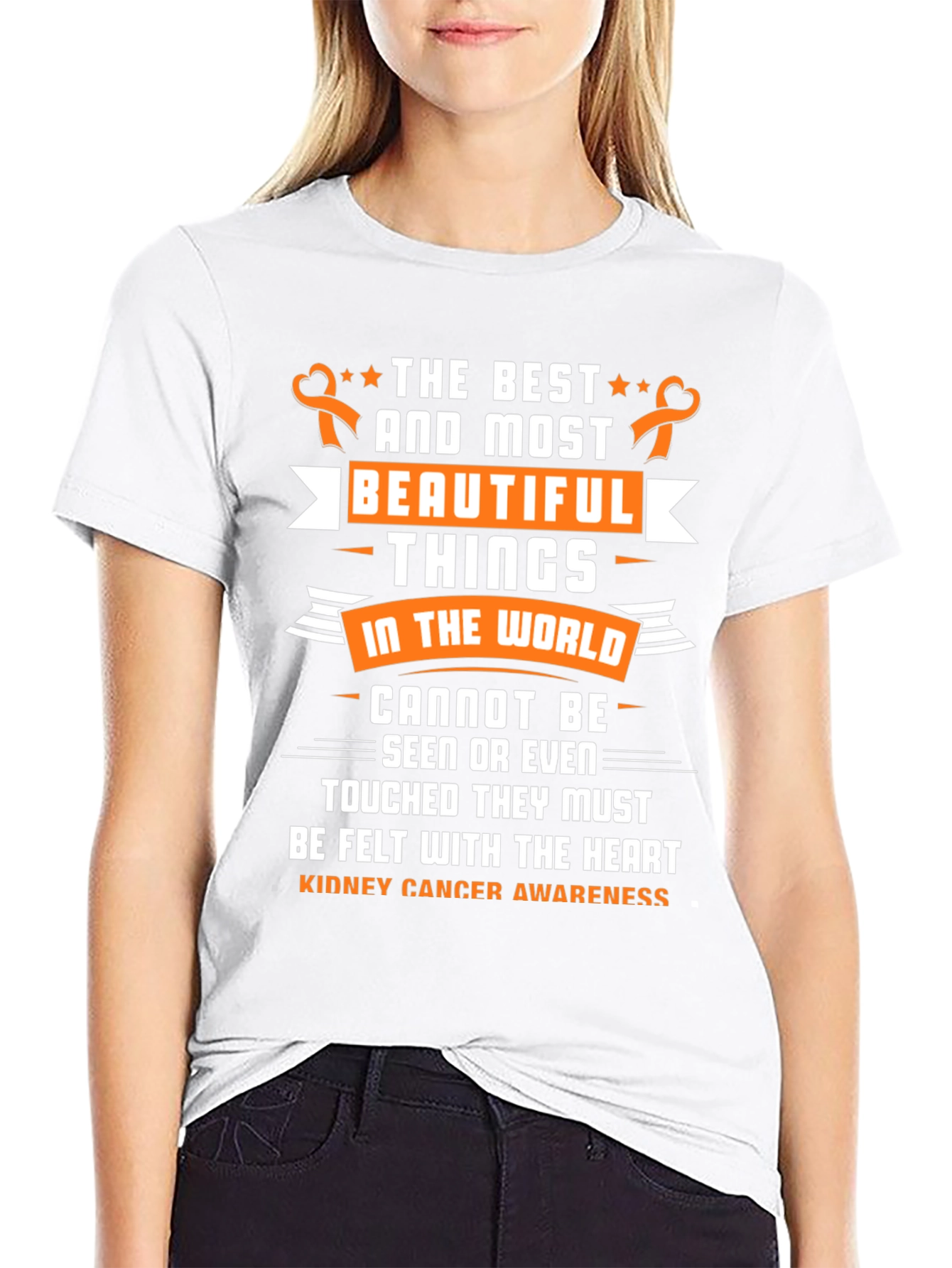 Kidney Cancer Awareness T-Shirt: Best Things Heart