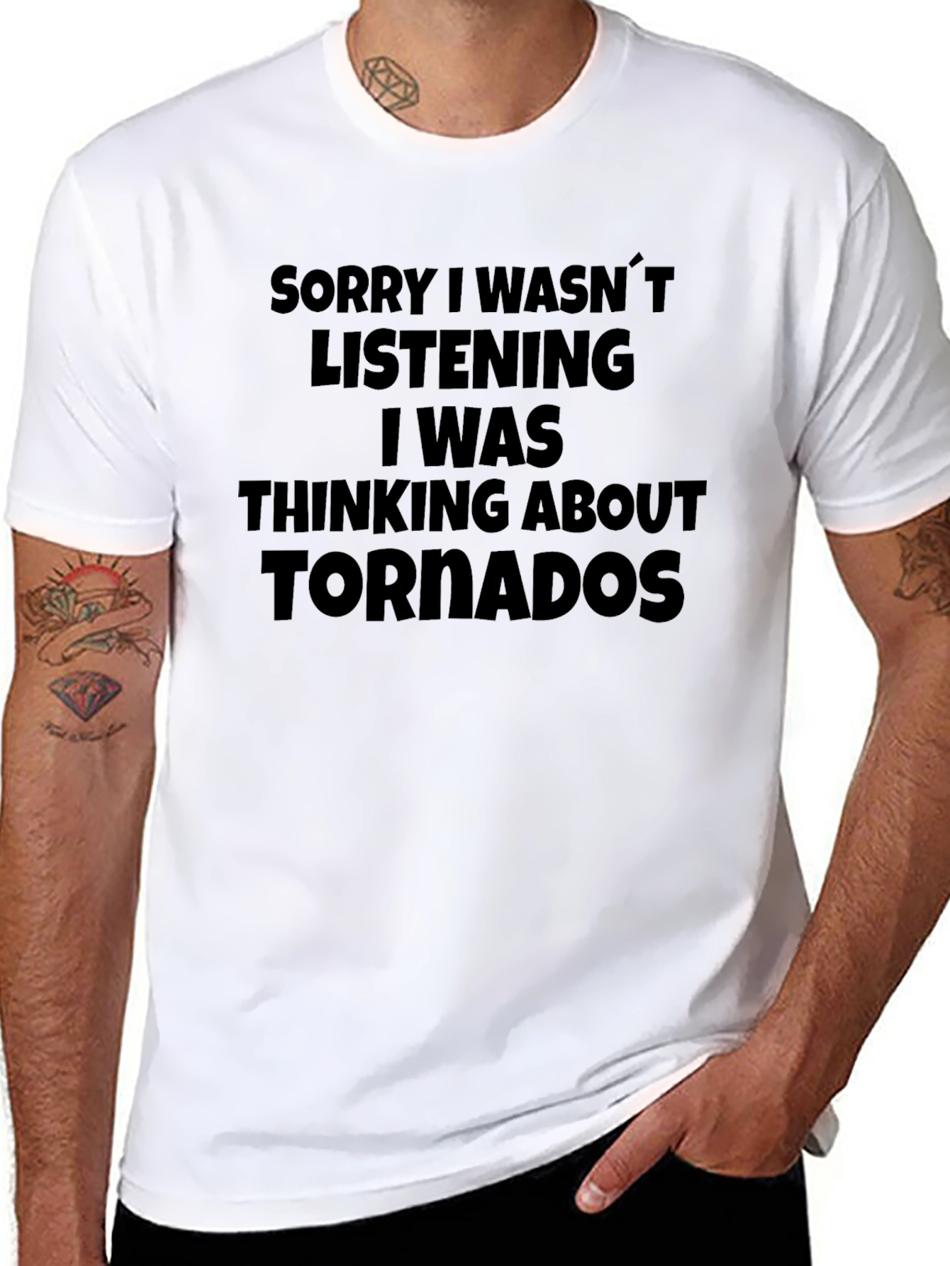 Thinking About Tornadoes T-Shirt - Funny Novelty Tee