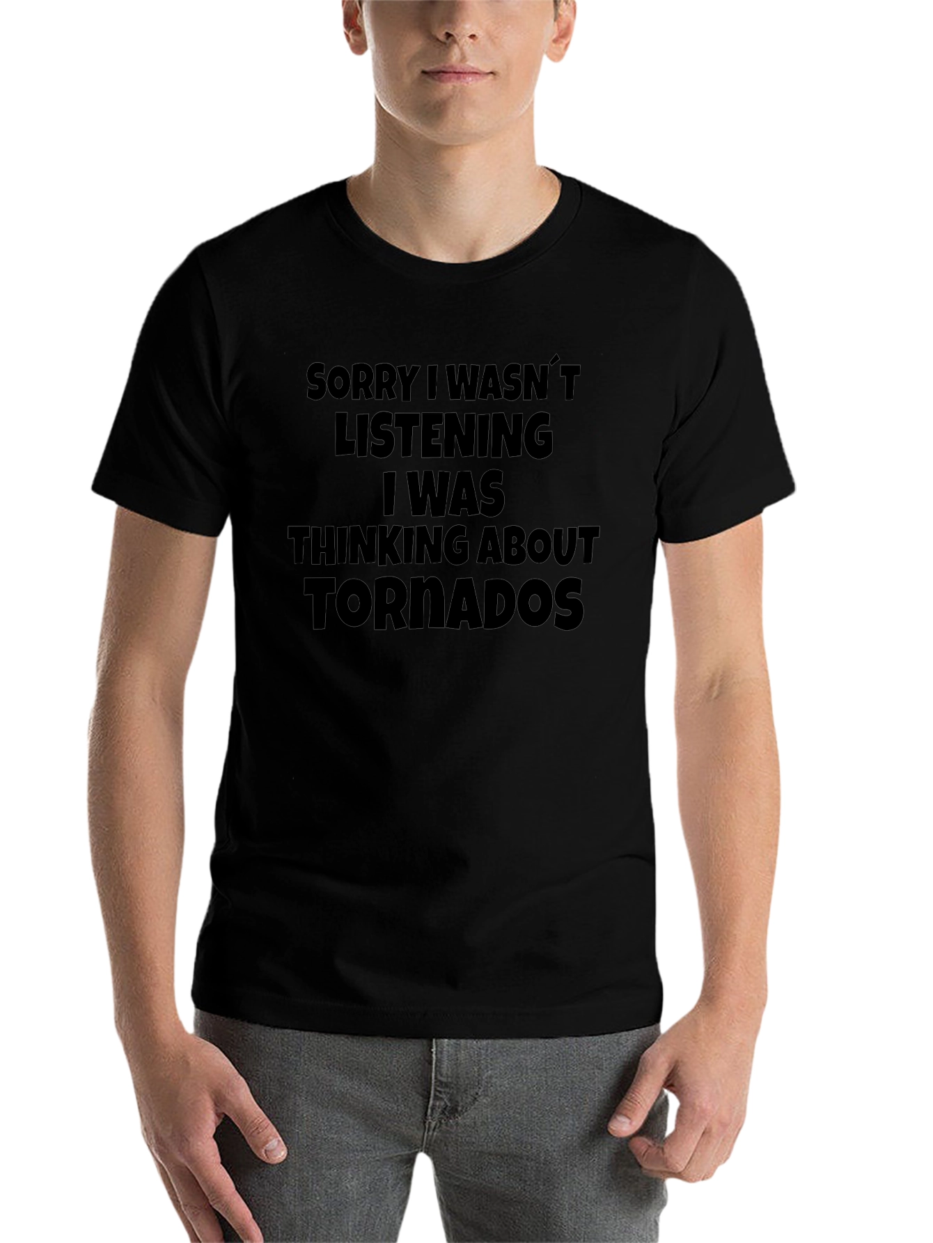 Thinking About Tornadoes T-Shirt - Funny Novelty Tee